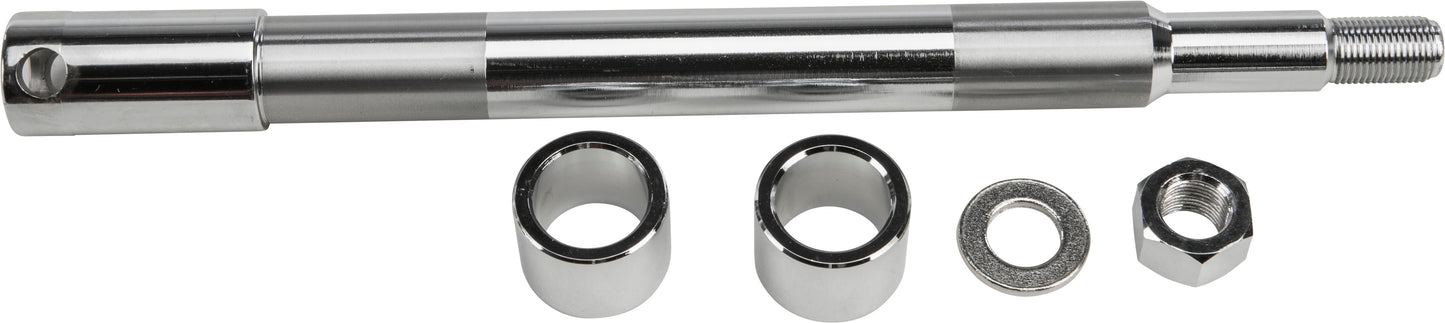 HardDrive Front Axle Kit for Harley Davidson FLH/FLT 2008 and Up - Chrome Plated Drive Axle