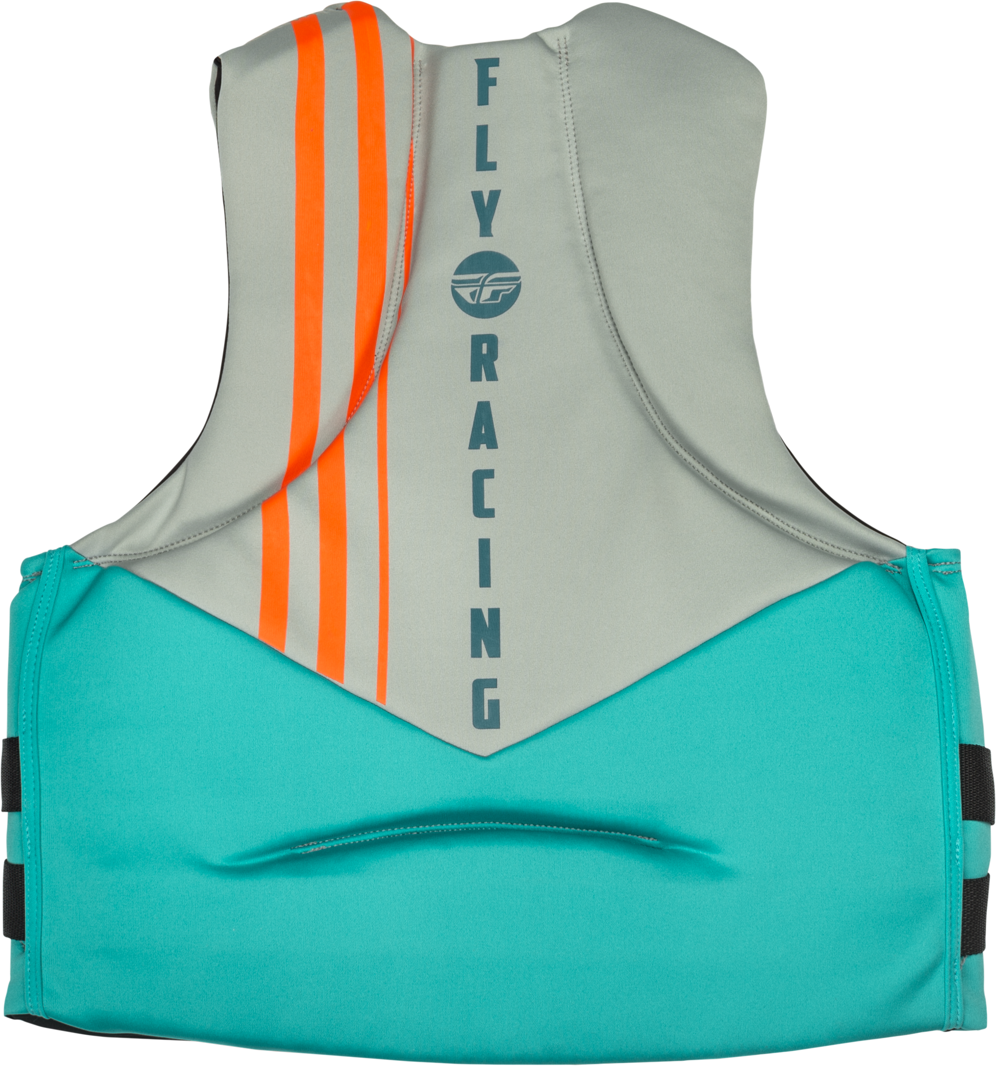 Fly Racing Neoprene Flotation Vest Medium – Coast Guard Approved Type III Personal Watercraft Life Jacket in Teal, Grey, and Orange