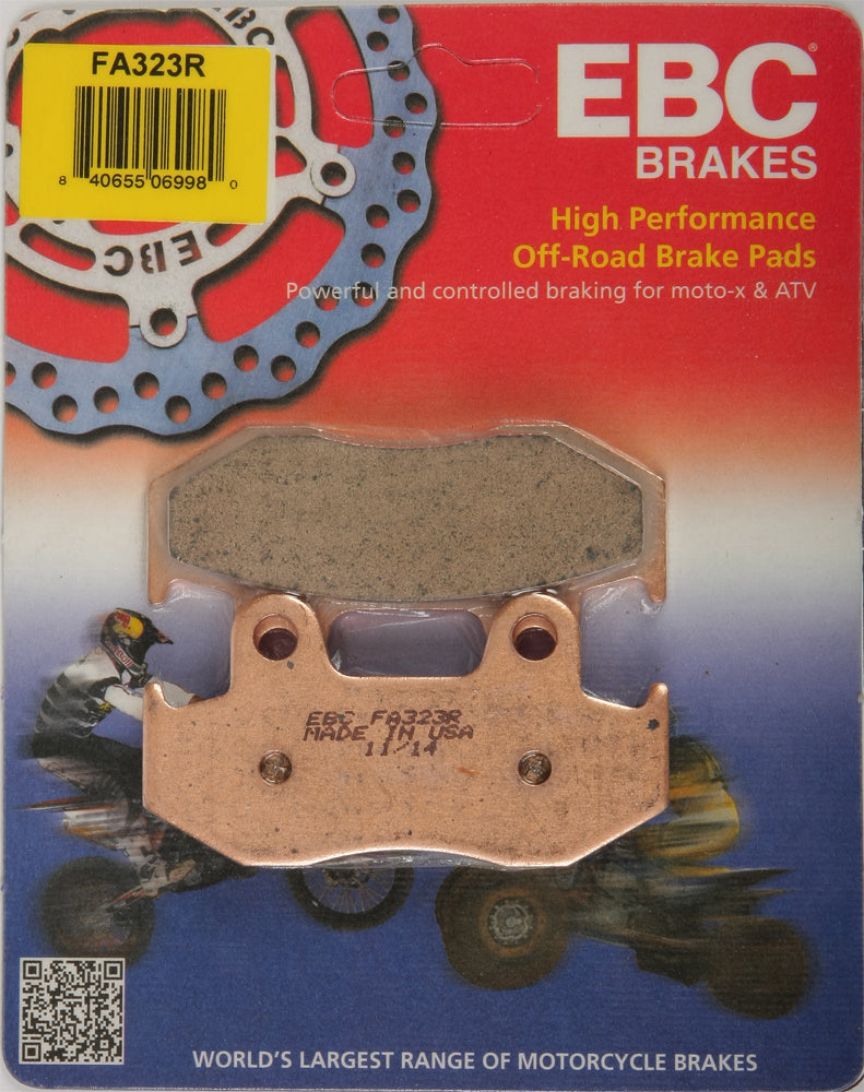 EBC FA323R Brake Pads for Yamaha YFZ450R and YFM700 Raptor UTV Models