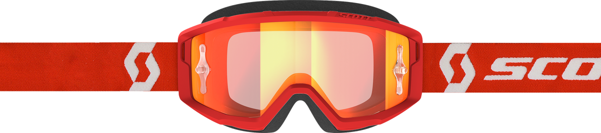SCOTT Primal Goggle Red/White with Orange Chrome Lens for Offroad MTB
