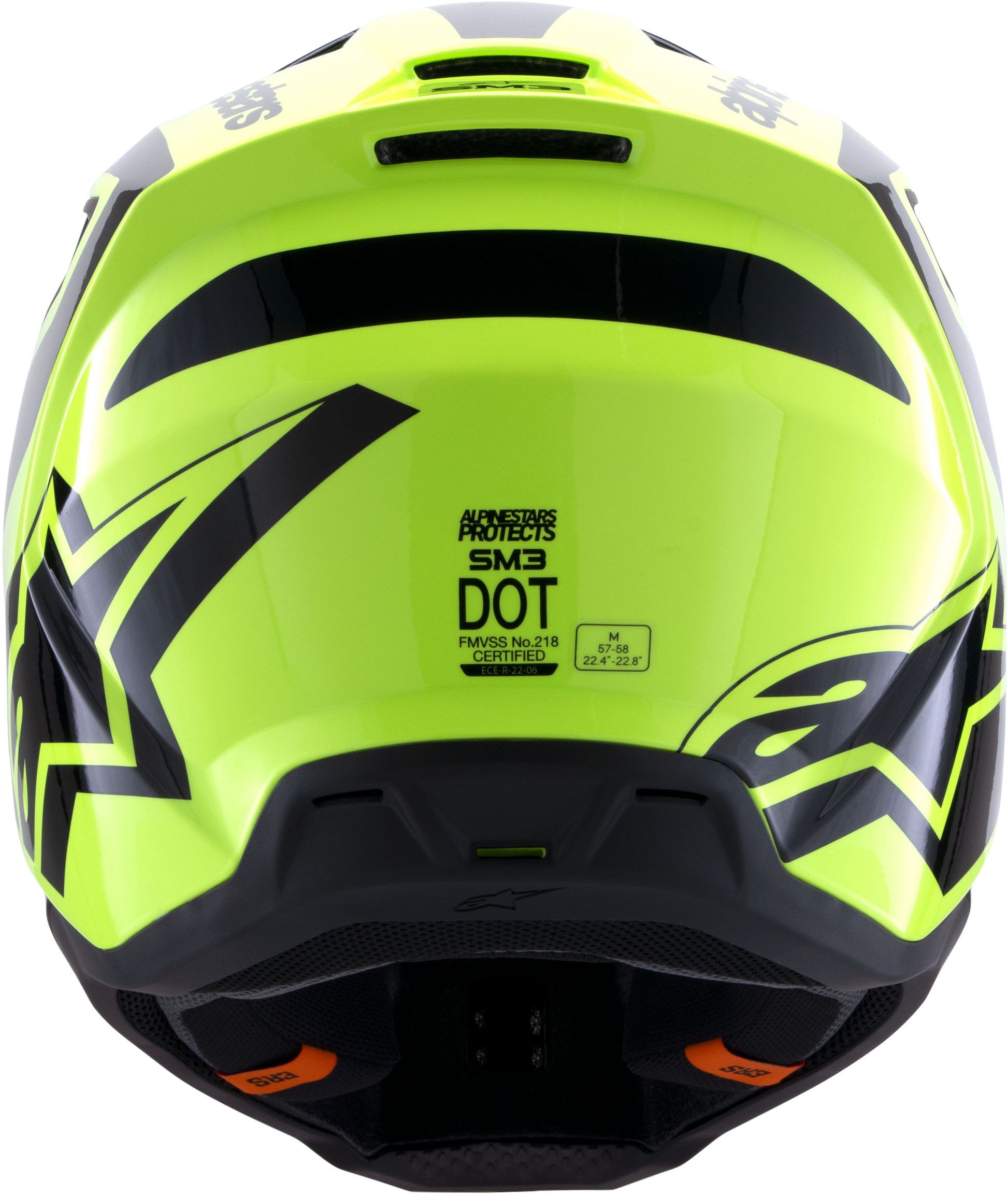 Alpinestars SM3 Heat Helmet Small Yellow Fluo/Black Gloss – Off-Road Safety and Performance
