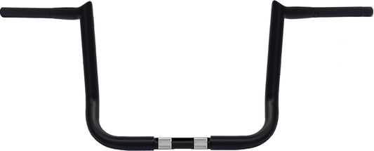 WILD 1 Chubby 10" Hooked Bagger Handlebars – Satin Black for Harley Davidson V-Twin Models