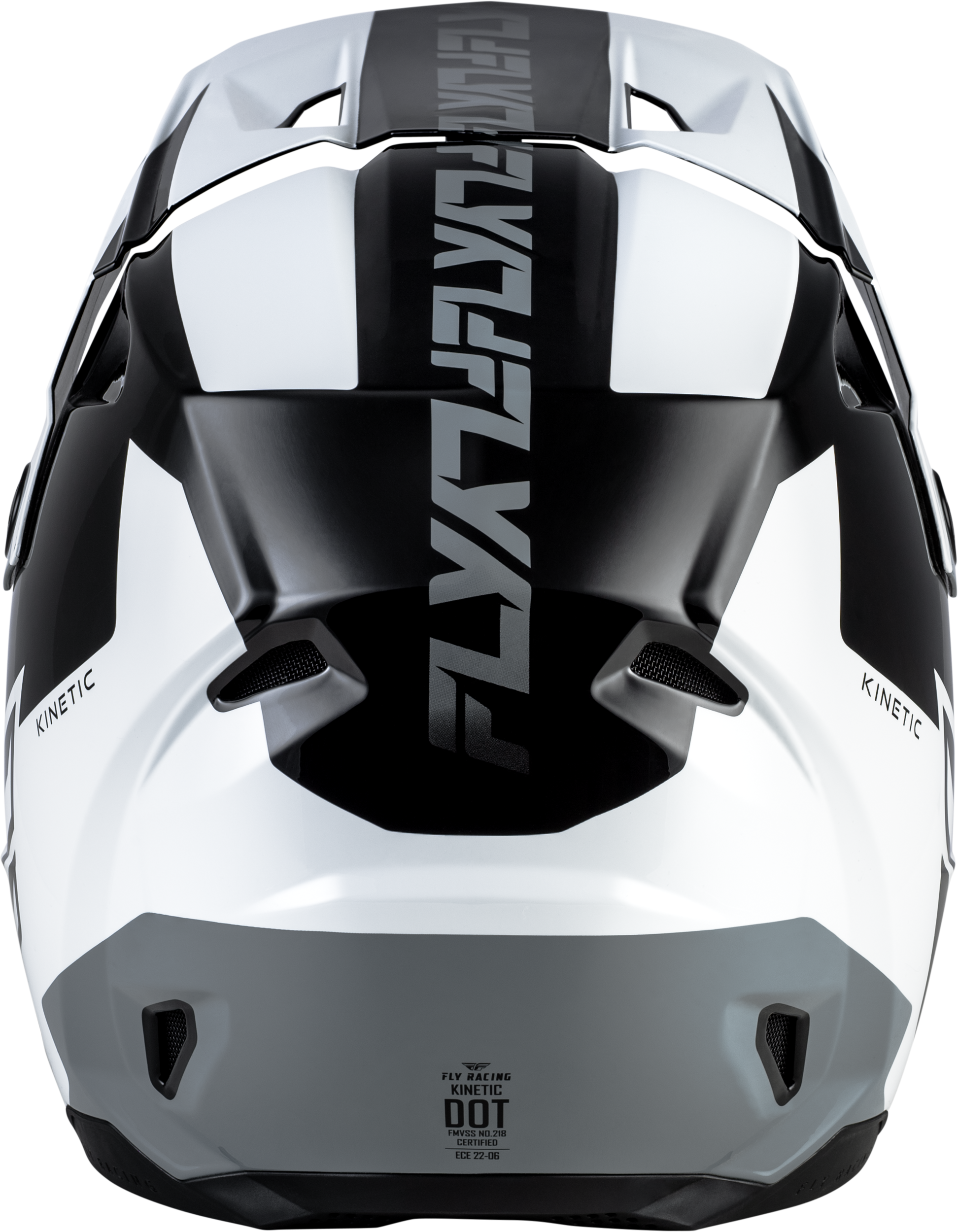 FLY Racing Kinetic Crest Helmet 2X-Large Black, White & Grey – Off-Road Motorcycle Helmet with Advanced Ventilation