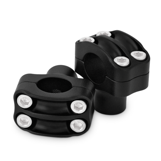 Burly Brand Reaper Riser Clamp 1-1/2in Tall for 1in Bar, Set - Texture Black