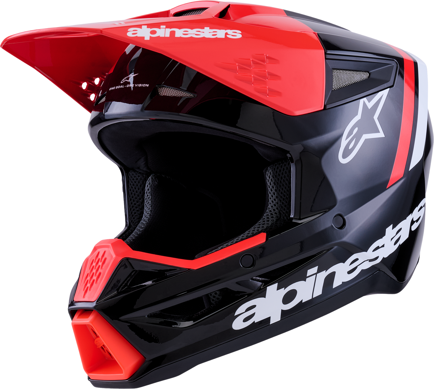 Alpinestars SM3 Radium Off-Road Helmet 2X-Large Black/Red Fluo/White Gloss