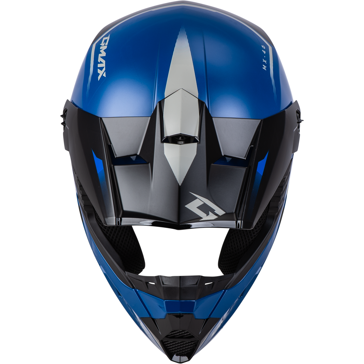 GMAX MX-46 Youth Off-Road Helmet with Adjustable Fit and Maximum Airflow in Blue/Black/Grey