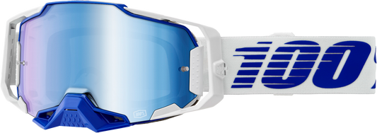 100-Percent Armega Goggle Blue with Mirror Blue Lens for Offroad Riding