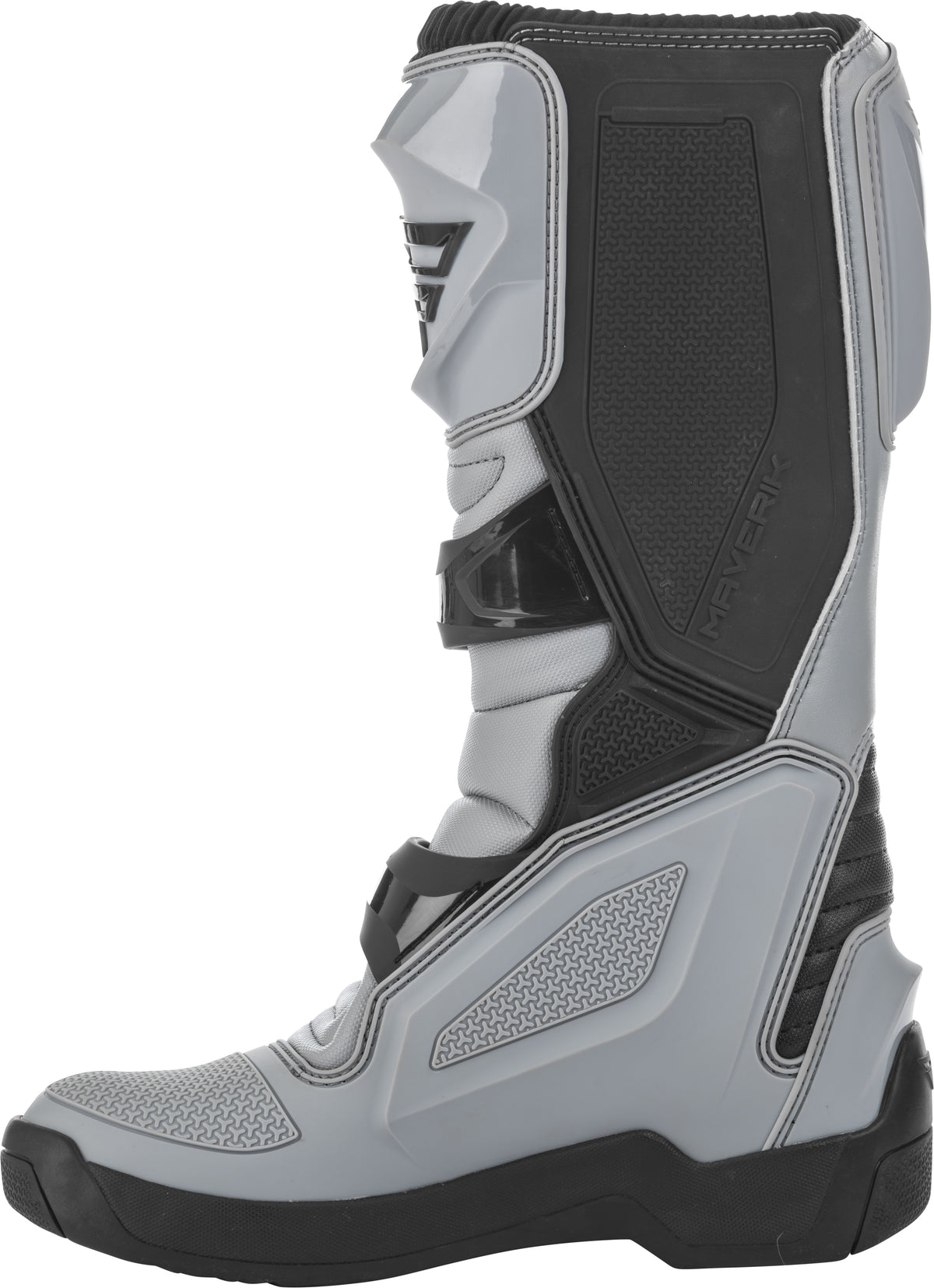 Fly Racing Maverik Offroad Boots Grey/Black Size 07 – Durable Motocross Footwear with Impact Protection and Adjustable Buckles