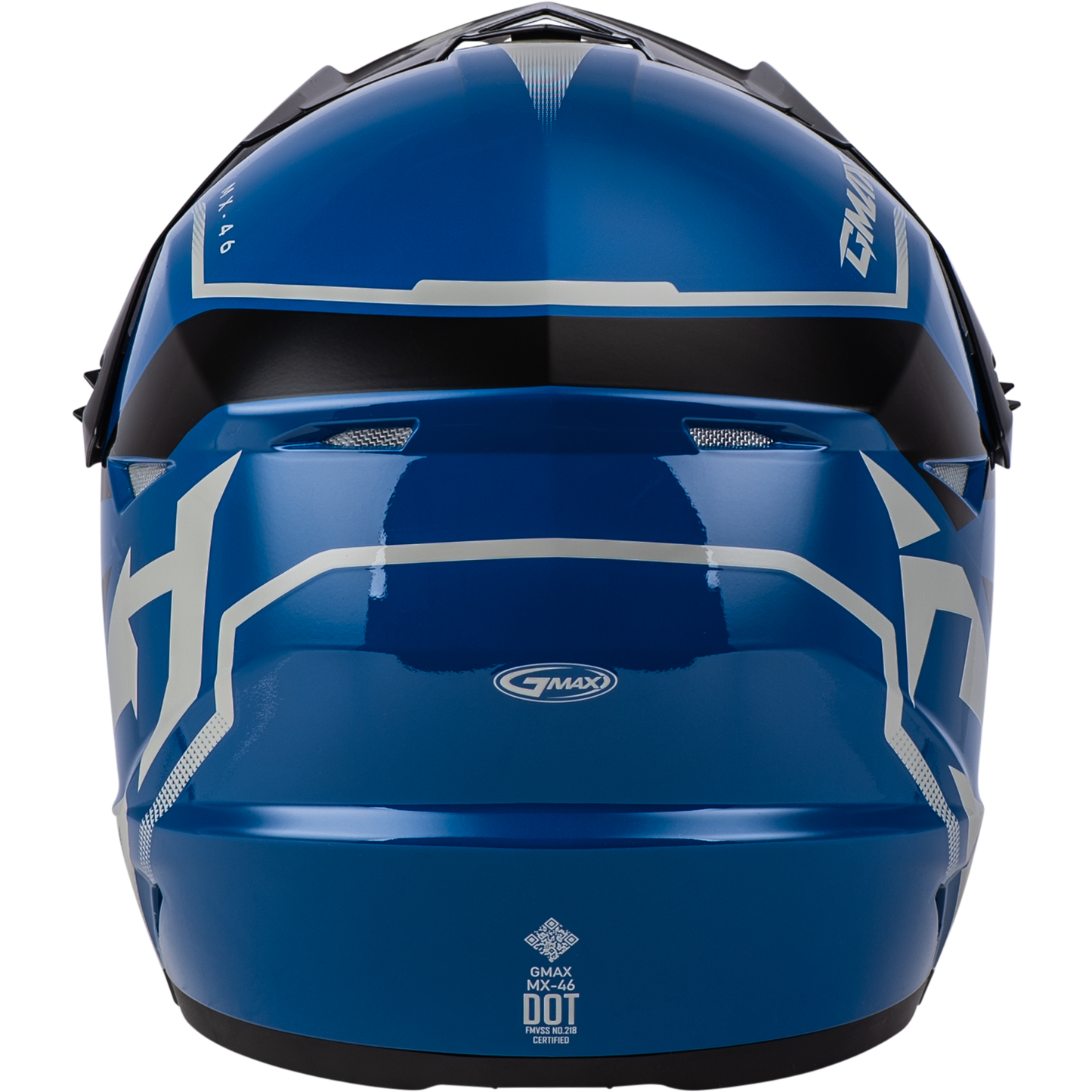 GMAX MX-46 Off-Road Helmet with 19 Vents - Blue/Black/Grey, Medium