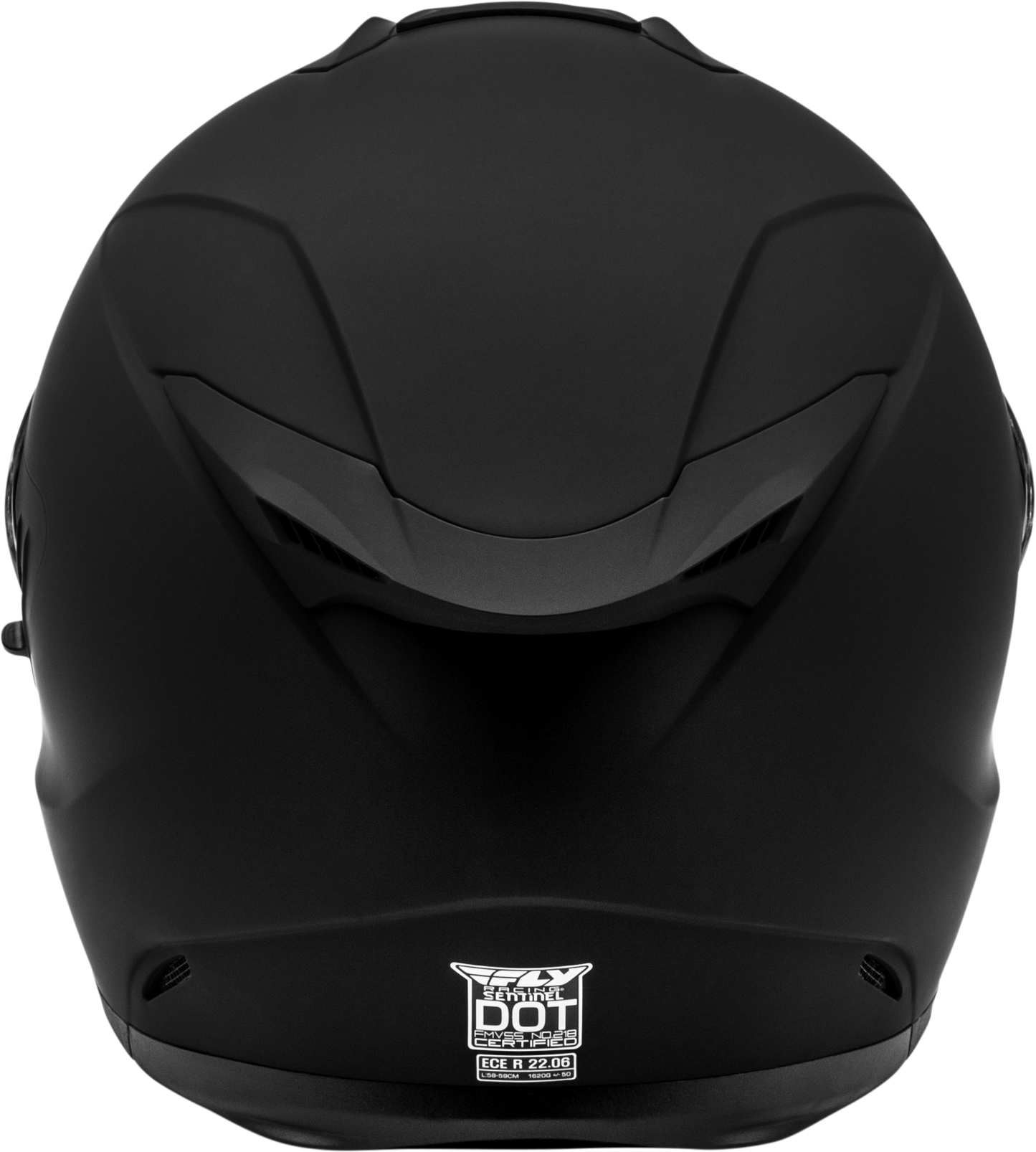 Fly Racing Sentinel Solid Helmet Matte Black Large - Full-Face Street Helmet with Advanced Safety Features