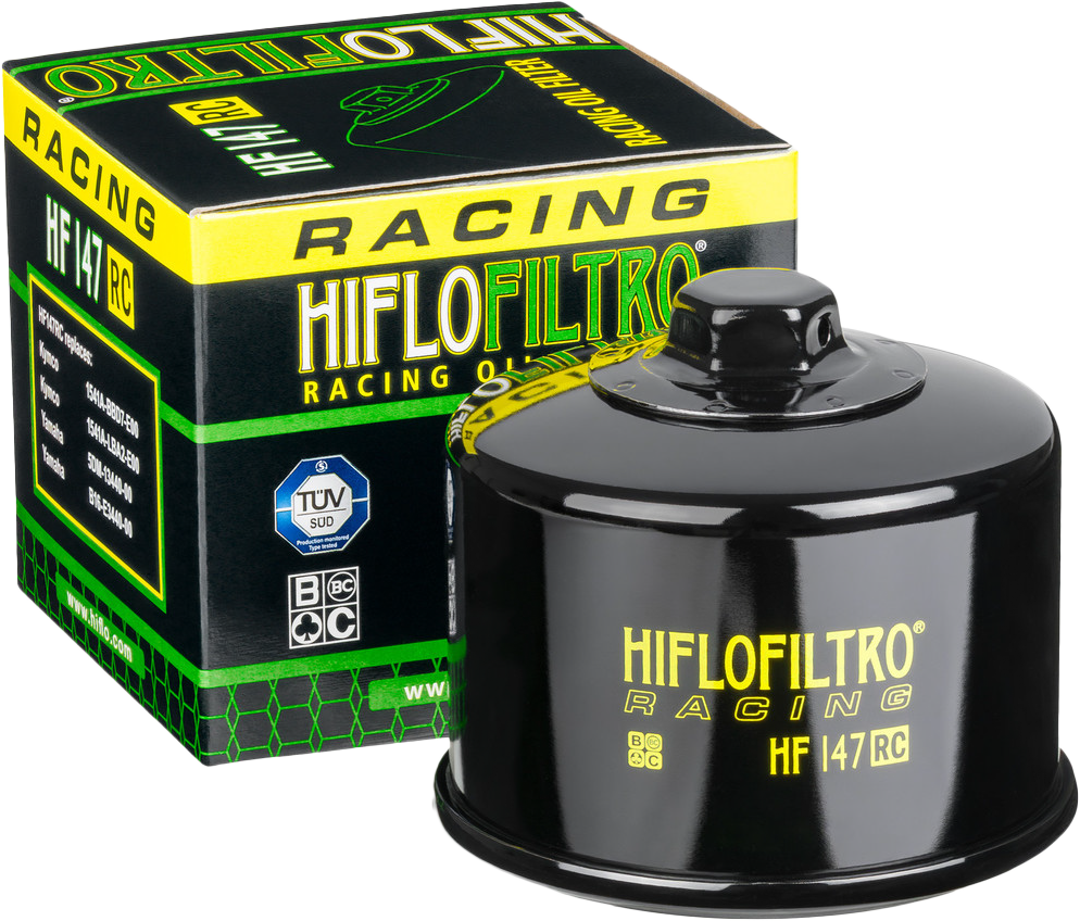 HIFLOFILTRO HF147RC Oil Filter for Street Motorcycles - OEM Replacement with Welded Nut