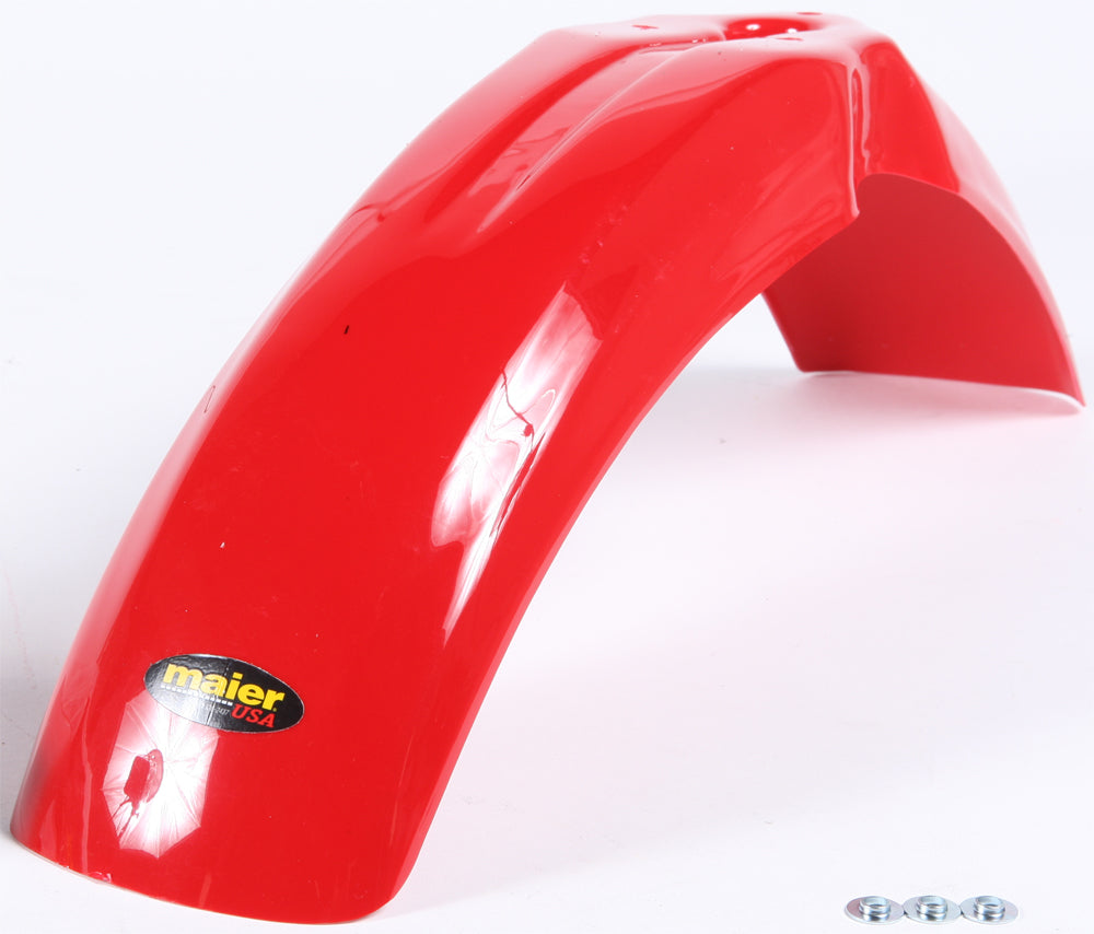 Maier Front Fender for Honda XR100R (1988-1997) - Red Plastic Offroad Body Part