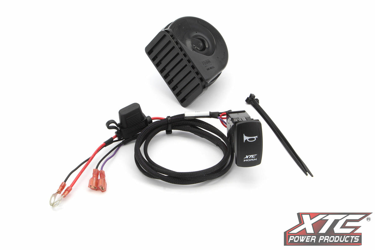 XTC Power Products Horn Kit Pnp for ATV/UTV - Loud Low Tone Automotive Horn with Pre-wired Harness