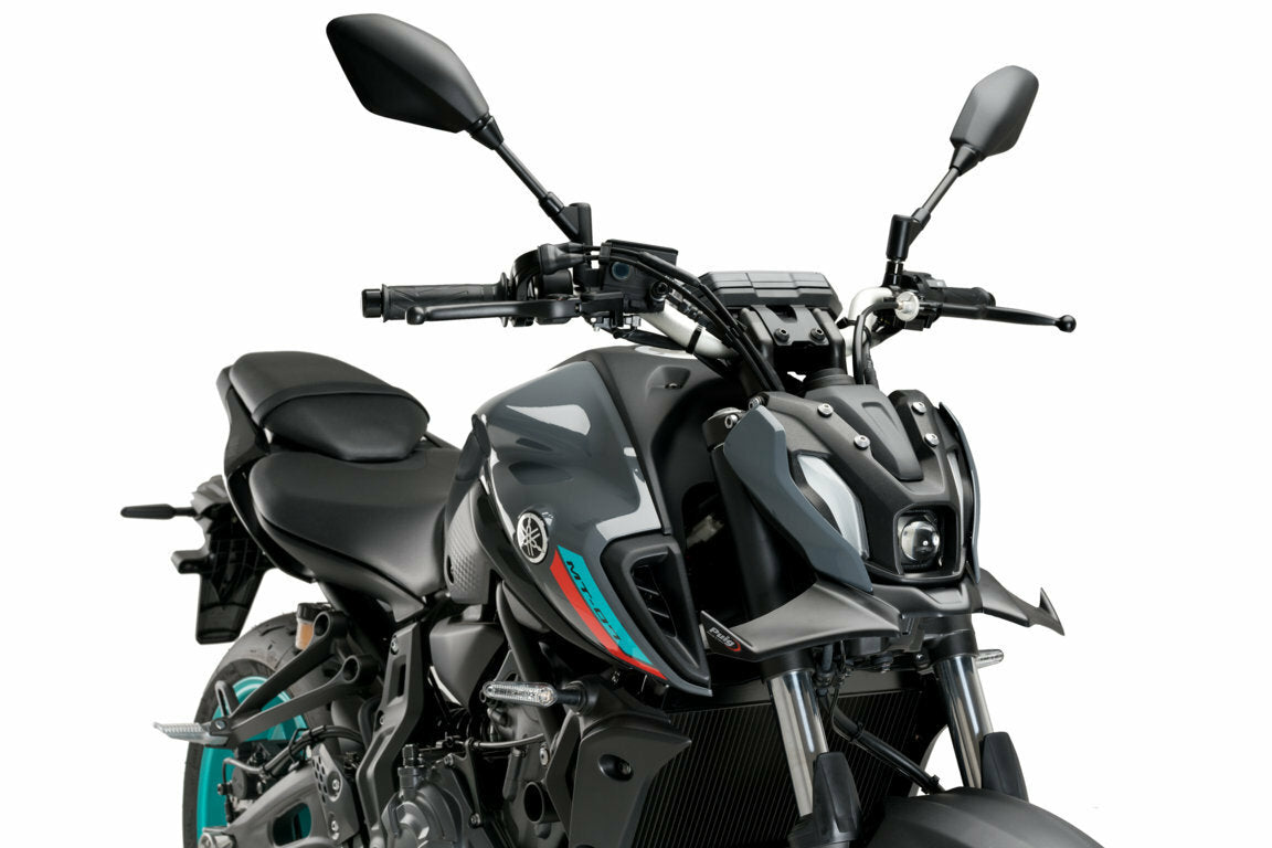 PUIG Downforce Front Spoiler for Yamaha MT-07 - Black, Part Number 21129J