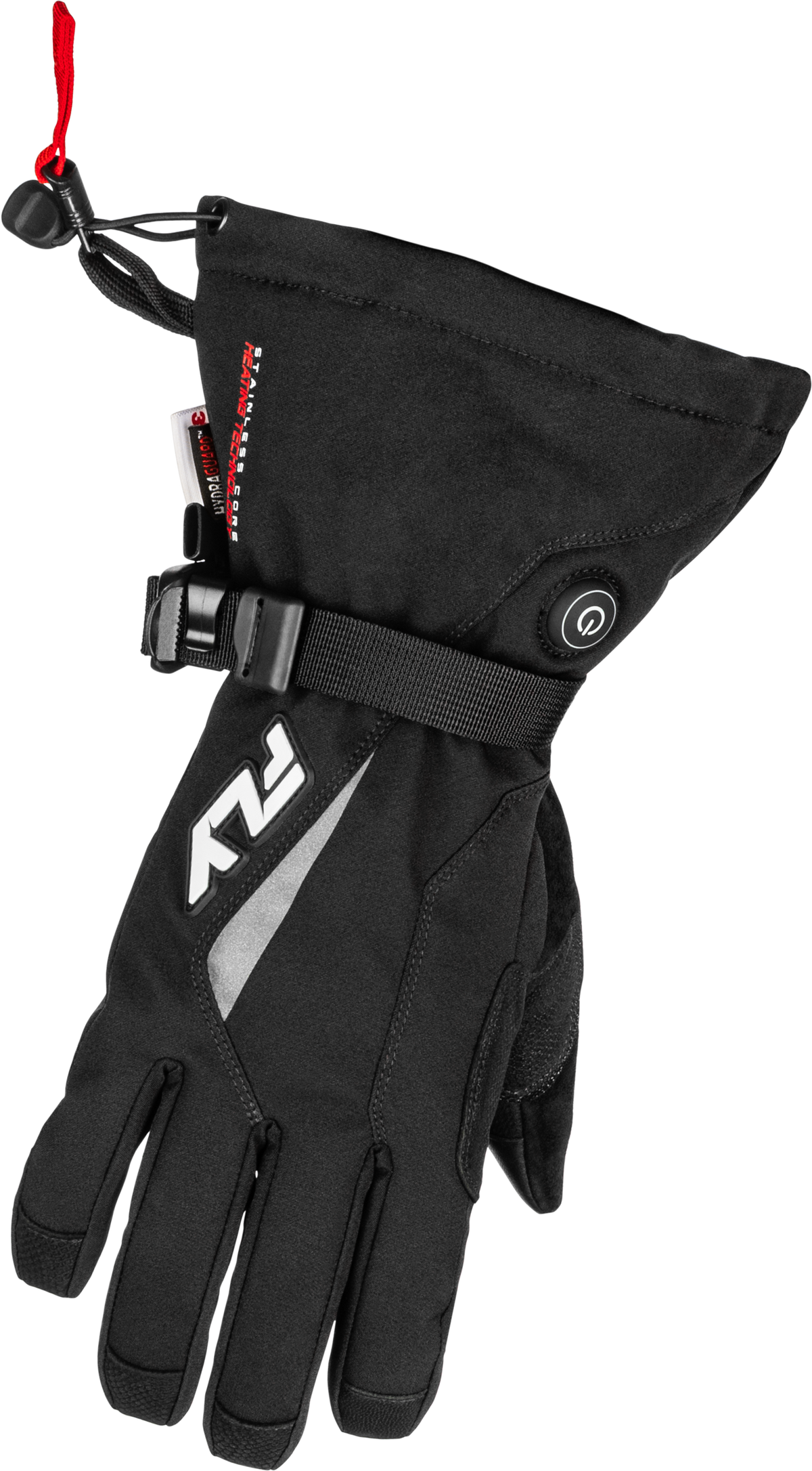Fly Racing Title Heated Gauntlet Gloves Black Large