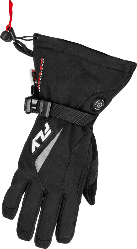 Fly Racing Title Heated Gauntlet Gloves Black Large