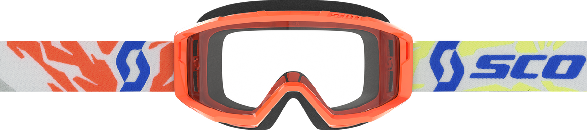 SCOTT Primal Youth Goggle Orange Clear – Offroad Youth Eyewear for Young Riders
