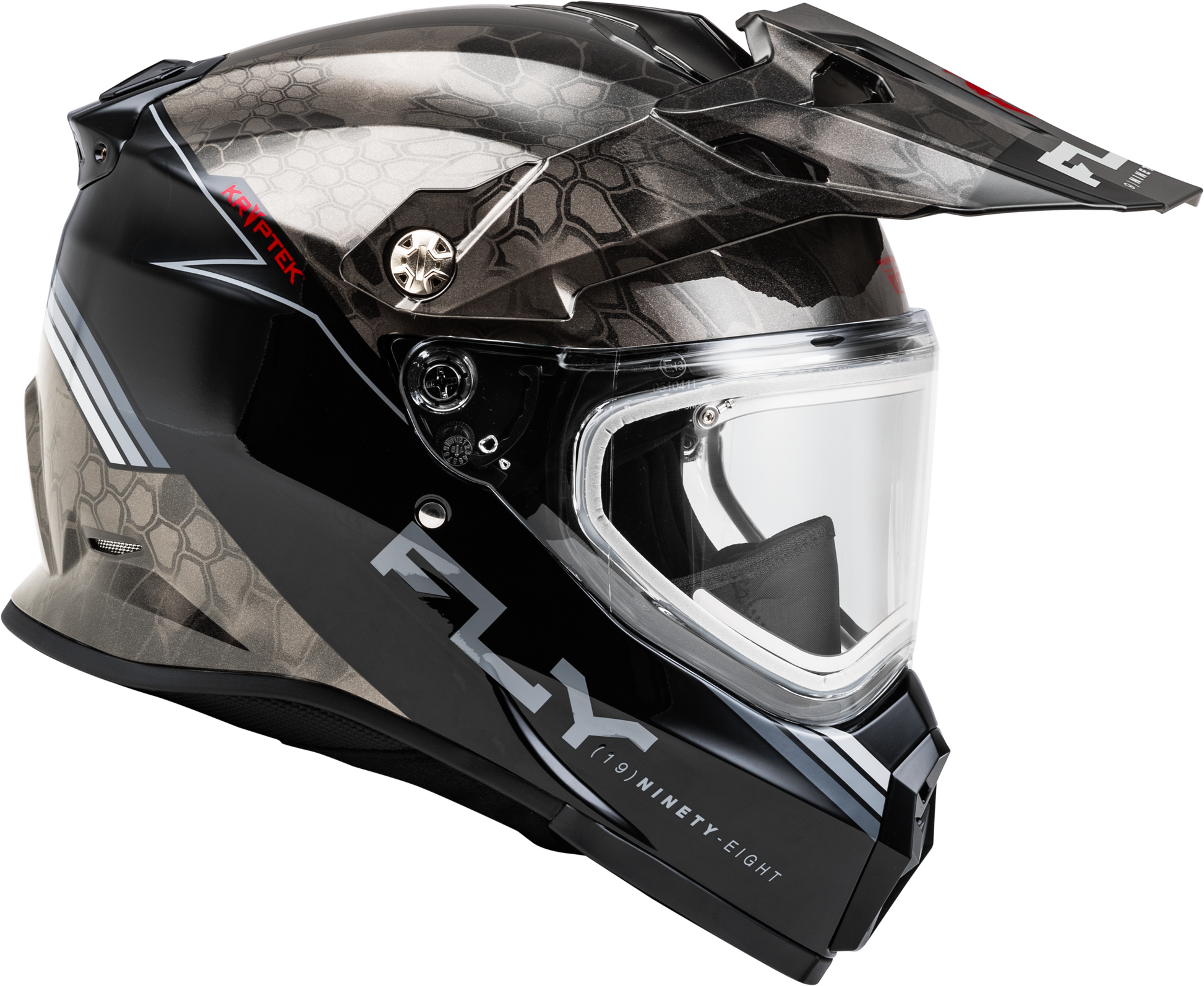 Fly Racing Trekker CW Conceal Snow Helmet - Small, Black/Grey/White
