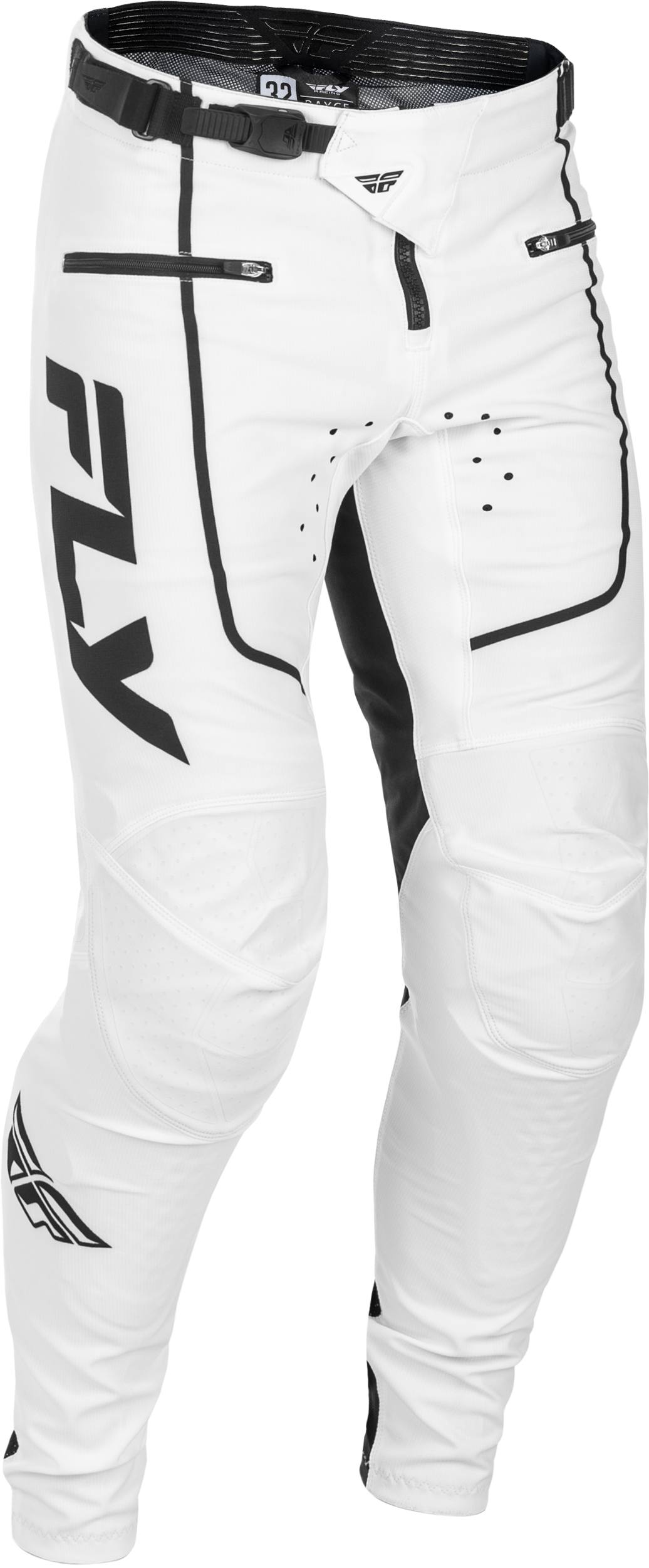 Fly Racing Rayce Bicycle Pants Men’s White/Black Size 38 – MTB & BMX Performance Apparel