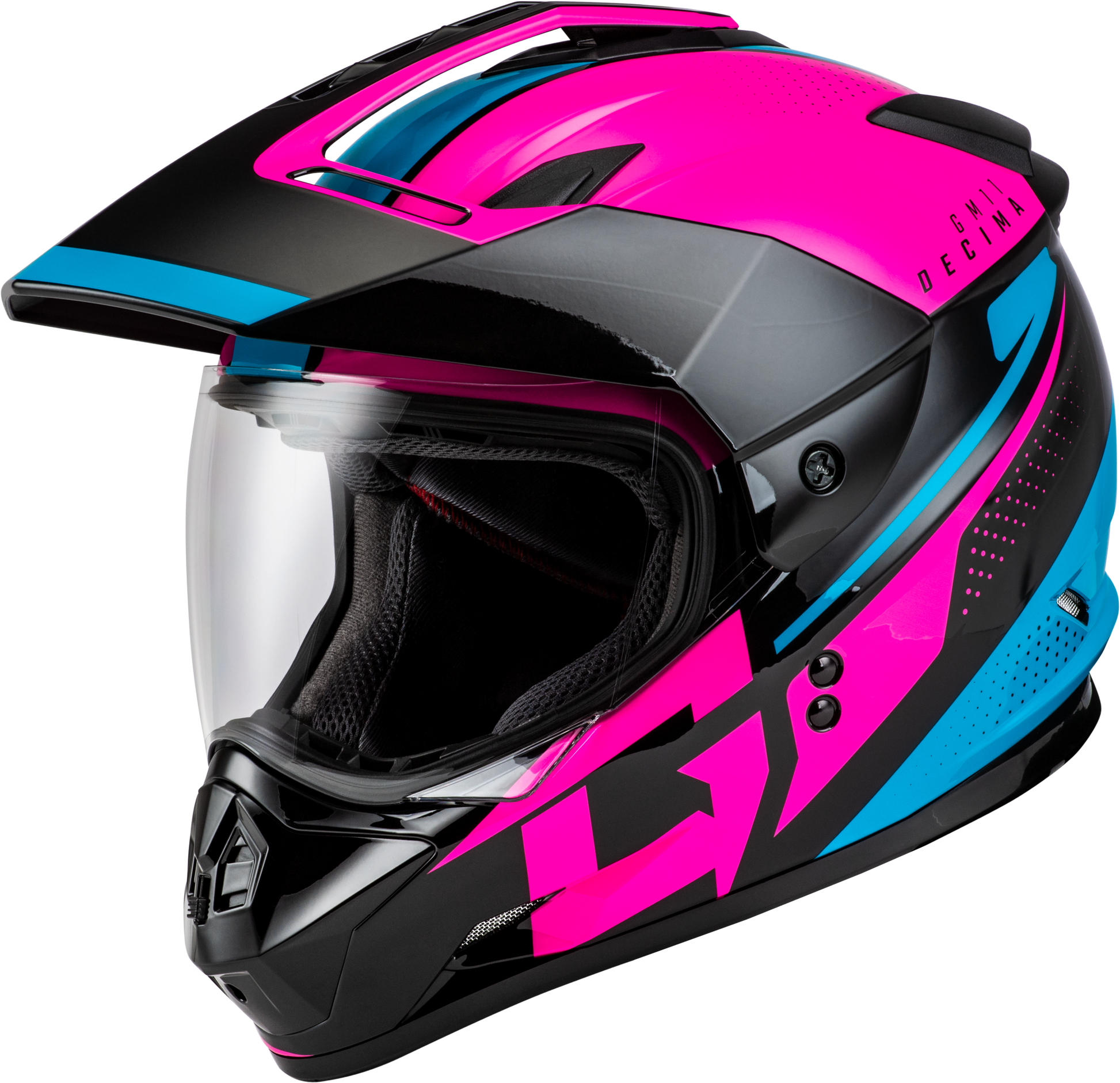 GMAX GM-11 Decima Women's Dual Sport Helmet with Sun Peak and Intercom Compatibility