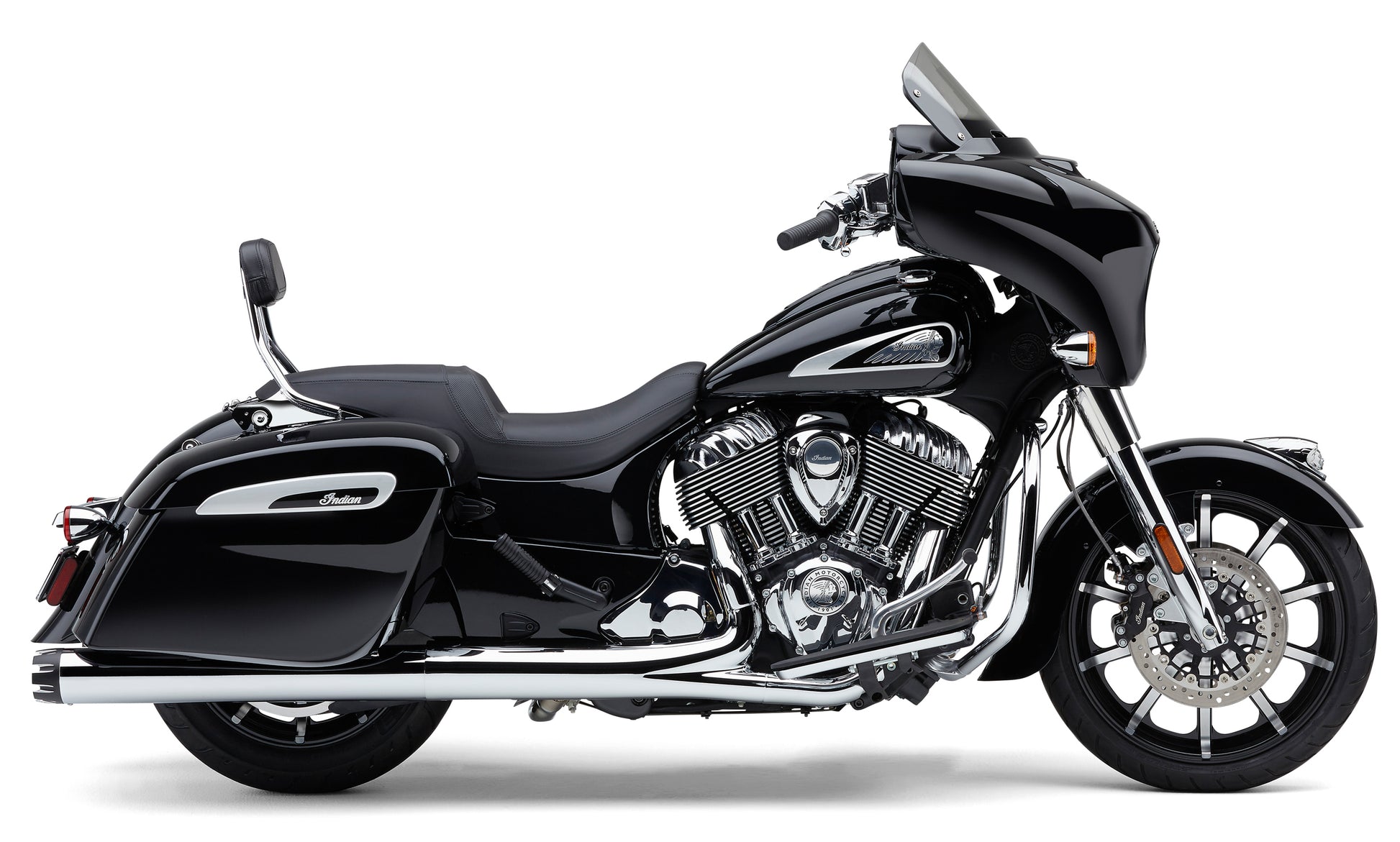 COBRA Detach Backrest Tall Chrome for Harley Davidson Chieftain 14-25 – Easy Install Sissy Bar with Comfortable Leather Pad