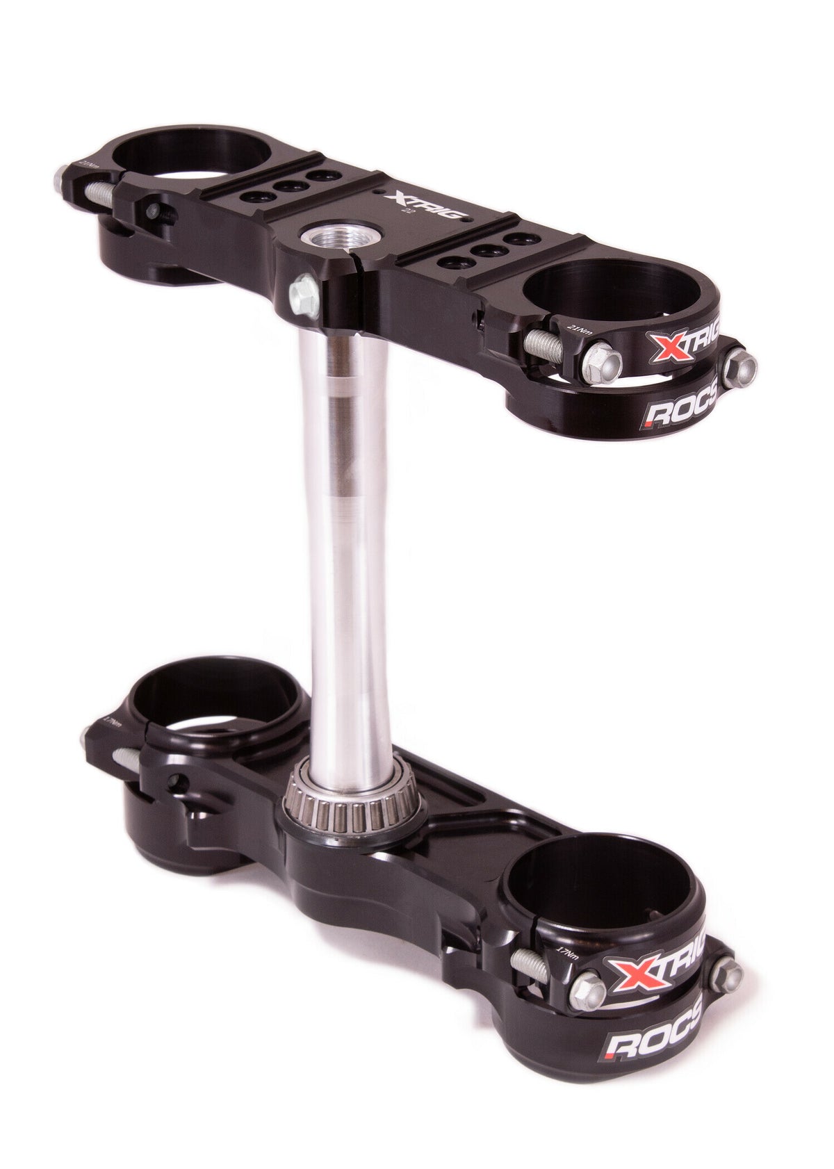XTRIG Rocs Tech Clamp Set for Triumph Black Aluminum Offroad Suspension