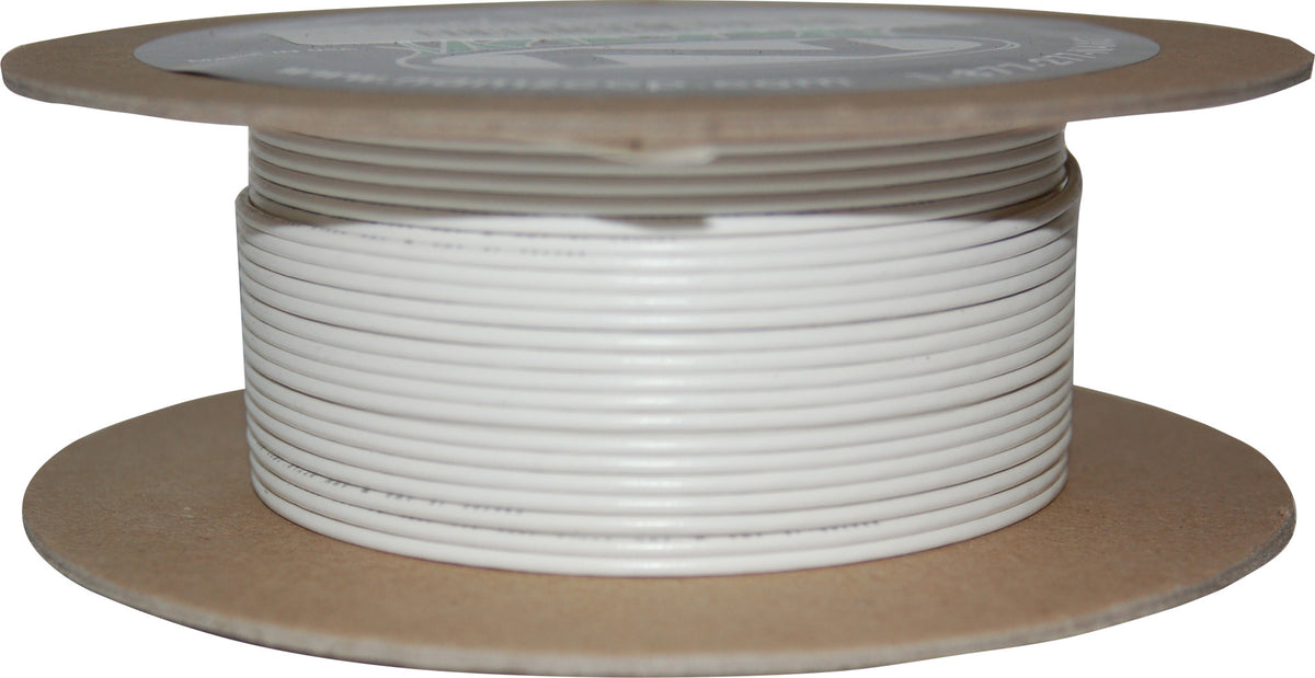 NAMZ Custom Cycle #18 Gauge White 100' Spool of OEM Colored Primary Wire for Harley Davidson
