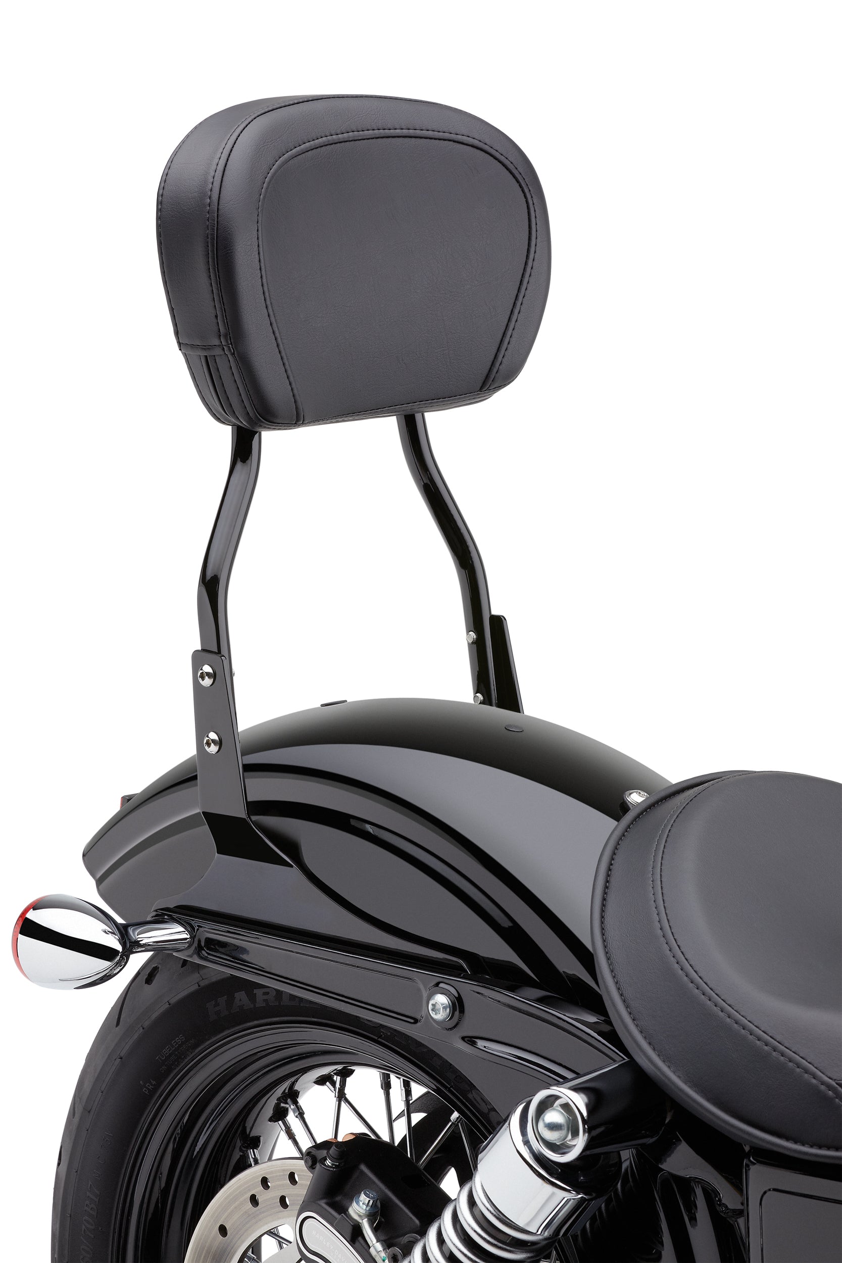 COBRA Short Round Sissy Bar for Harley Davidson FXST/S/B 2006-2017 - Black or Chrome