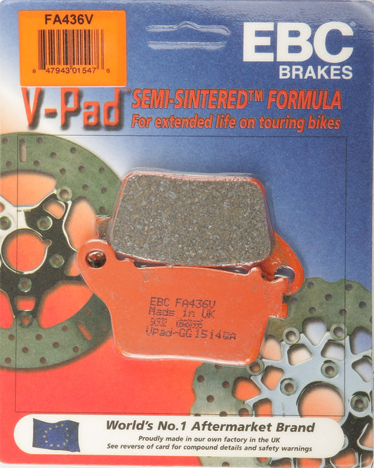 EBC Brakes FA436V V Series Brake Pads for Cruiser and Big Twin Motorcycles