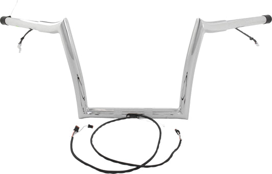 BAGGERNATION 12 Inch OEM Monkey Bar Pre-Wired Chrome Handlebar for Harley Davidson Road Glide Models
