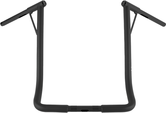 BURLY BRAND Louie Bagger 19-inch Handlebar with Matte Black Finish for Harley Davidson V-Twin Models