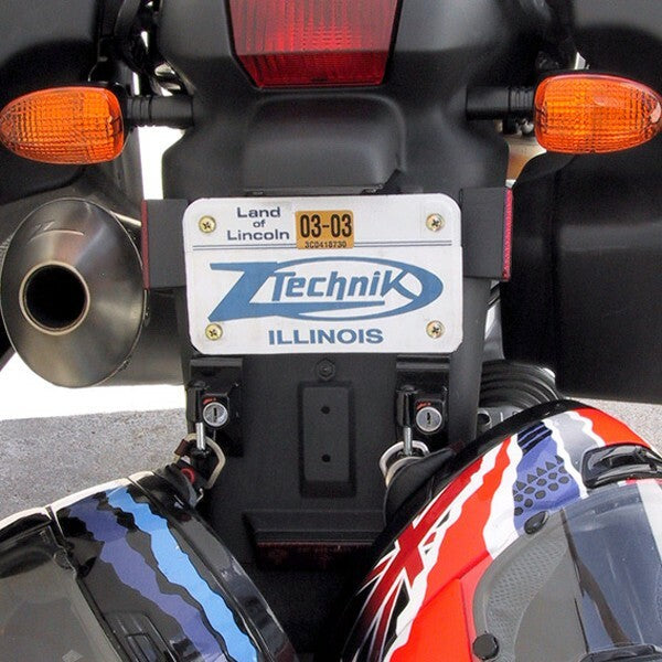 ZTechnik License Plate Bracket with Helmet Lock for BMW – Black