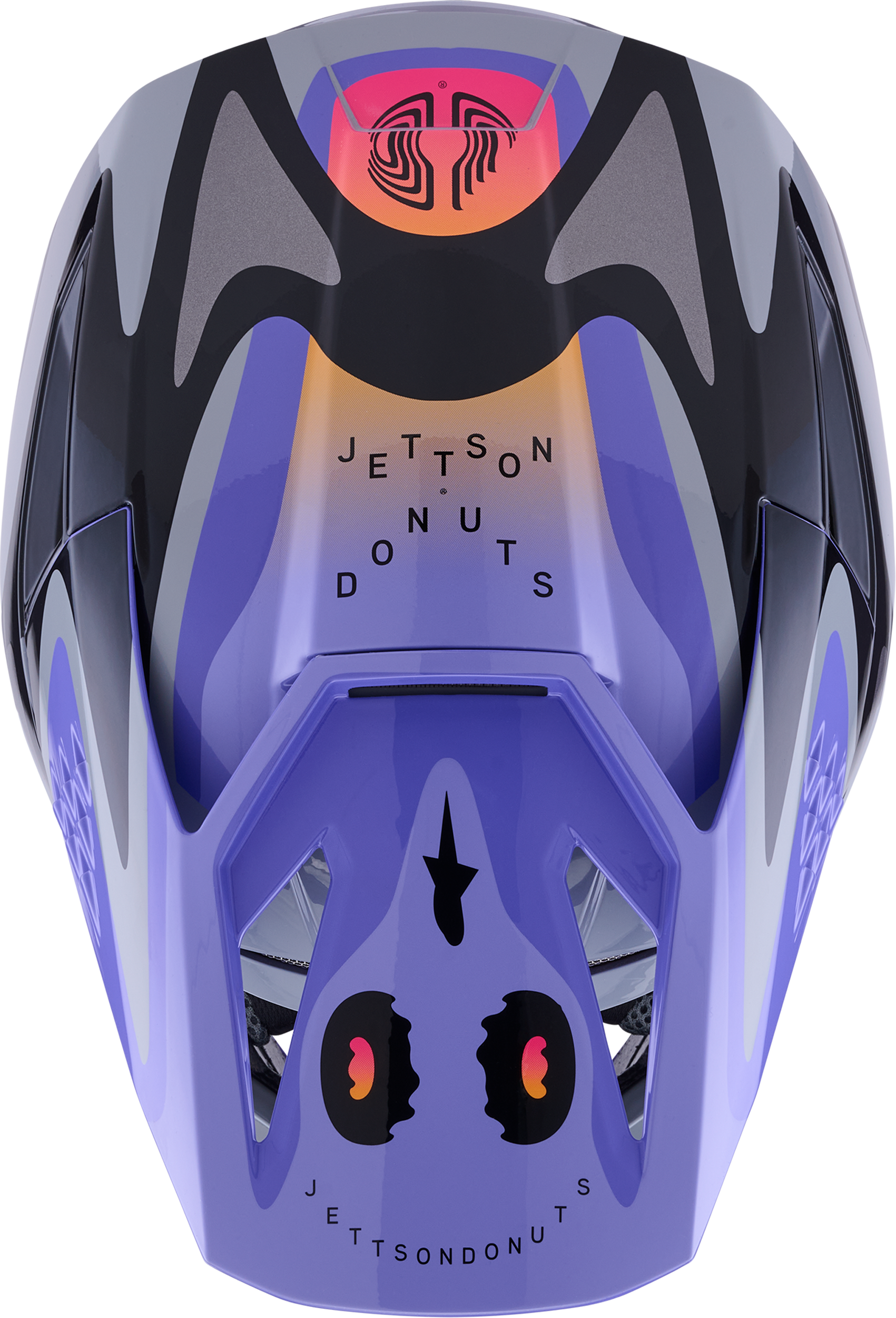 Alpinestars Jettson SM3 Youth Helmet - Grey, Purple, and Black Gloss Finish