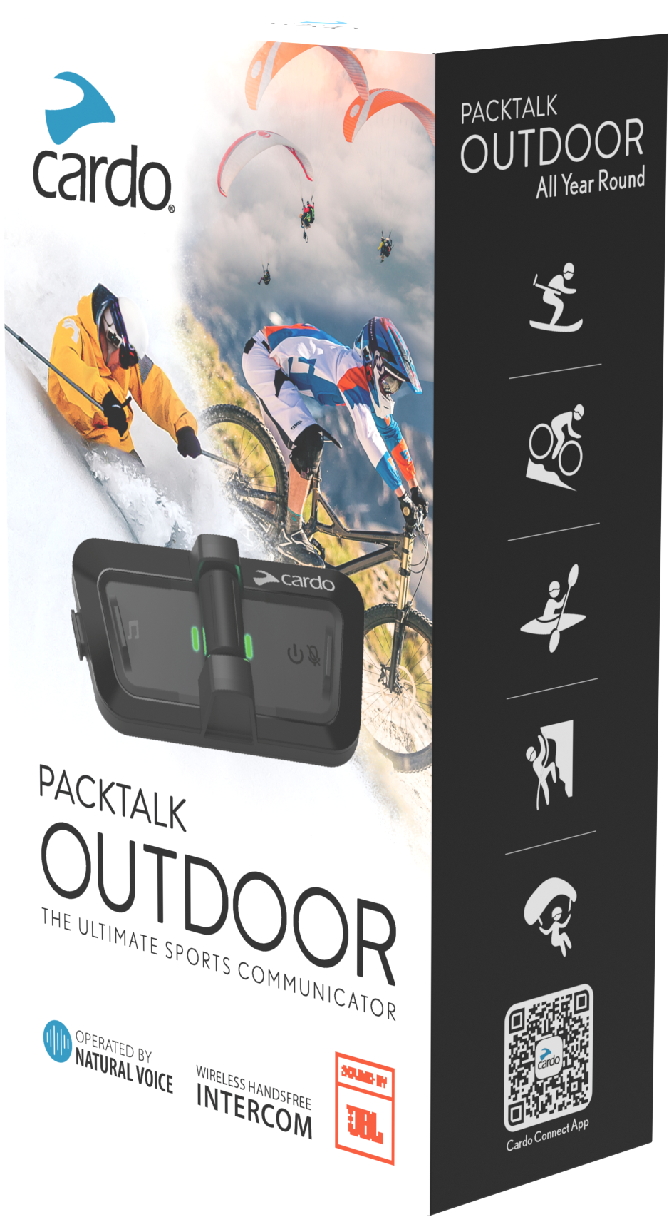 CARDO Packtalk Outdoor DUO Intercom System with JBL Sound and Waterproof Design