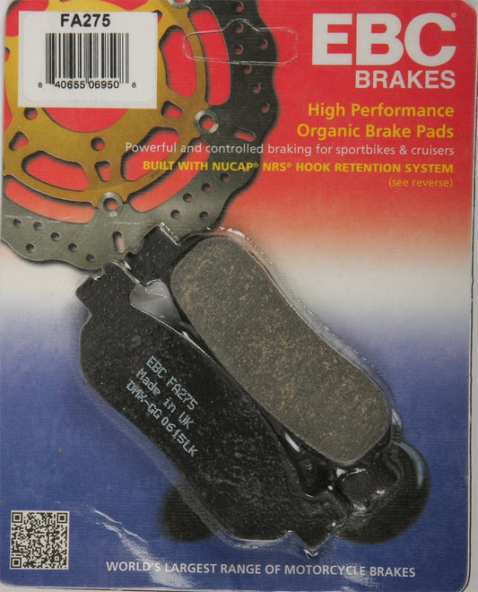 EBC FA275 Brake Pads for Yamaha YZF-R1, YZF-R6, and TW200 Models