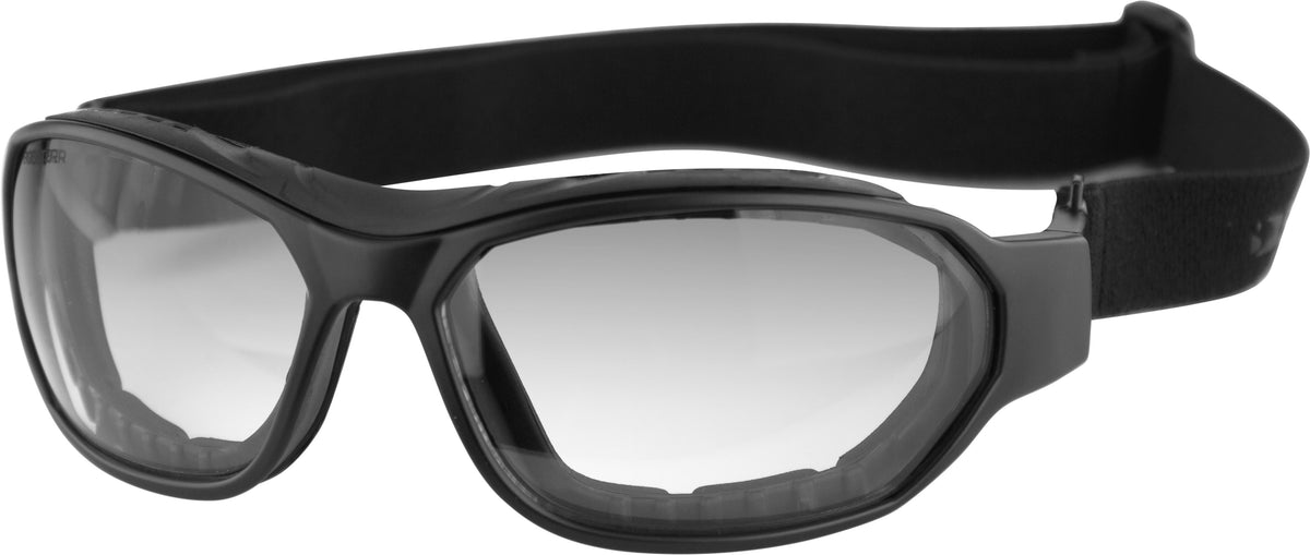 Bobster Force Convertible Matte Black Sunglasses with Photochromic Lenses - Impact Resistant Polycarbonate Frame