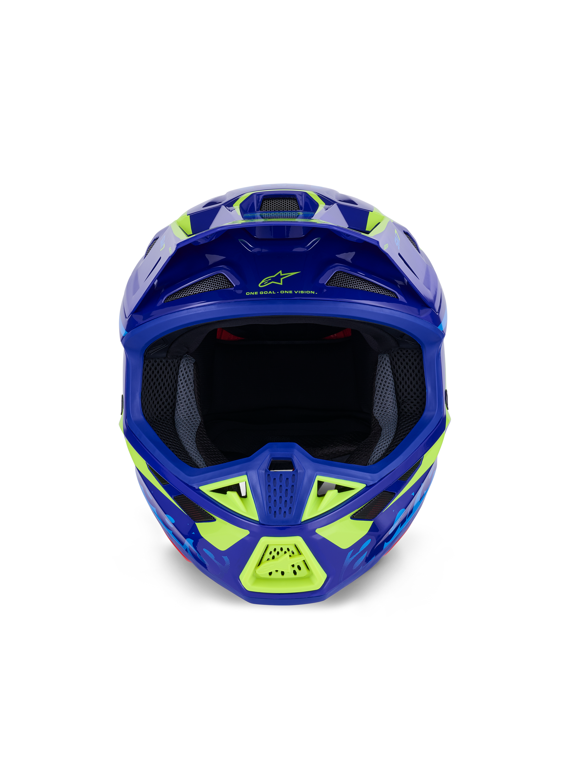 Alpinestars SM7 Deed Helmet Small Blue/Yellow Fluo Glossy Offroad Helmet