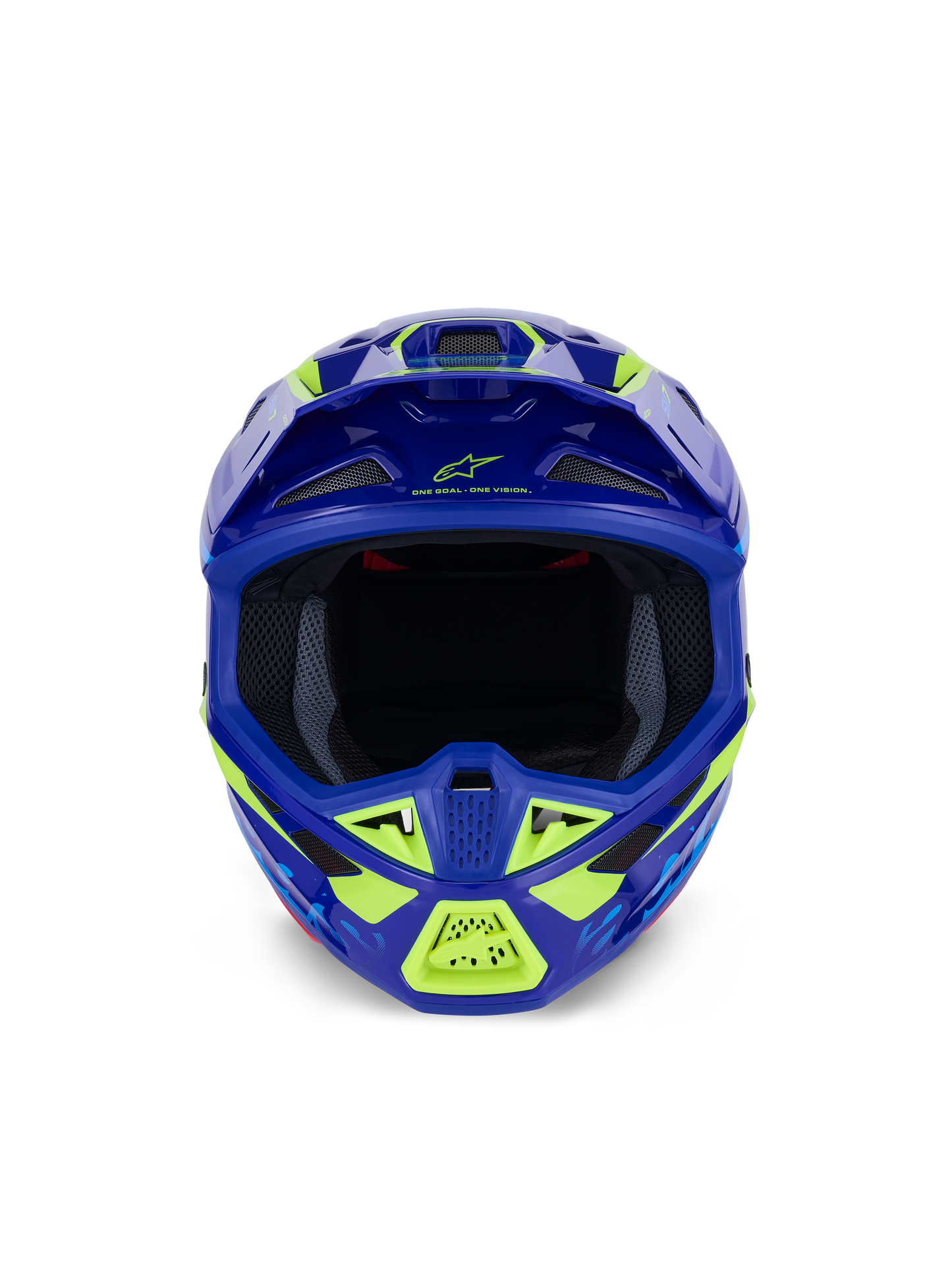 Alpinestars SM7 Deed Helmet Large Blue/Yellow Fluo Glossy Off-Road Motorcycle Helmet