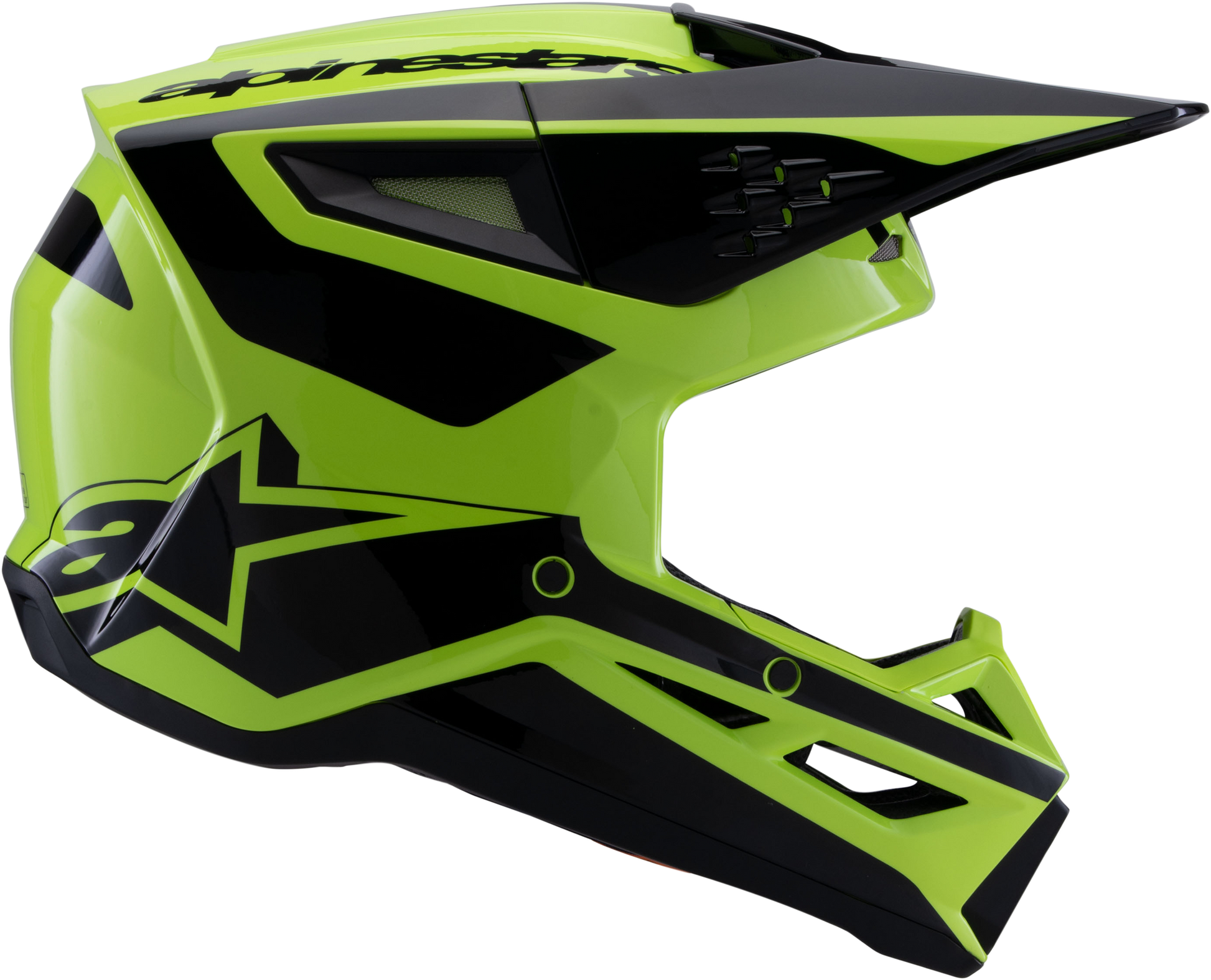 Alpinestars SM3 Heat Helmet Medium – Off-Road Safety and Comfort with Yellow Fluo/Black Gloss Finish
