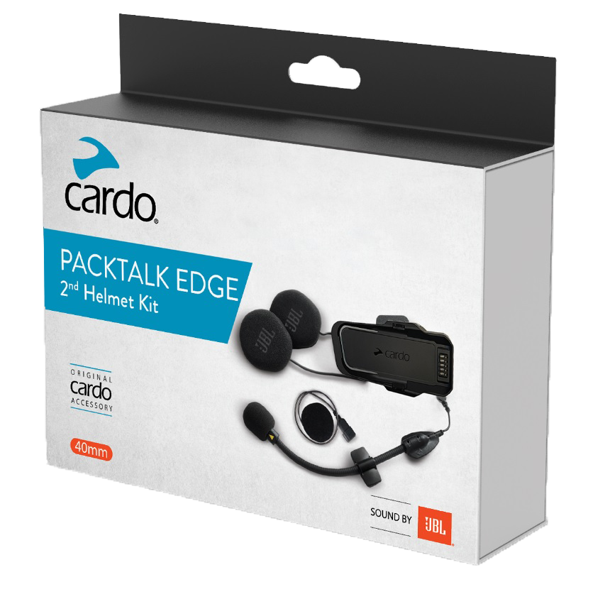 CARDO Packtalk Edge 2nd Helmet Kit with JBL Sound and Interchangeable Microphones