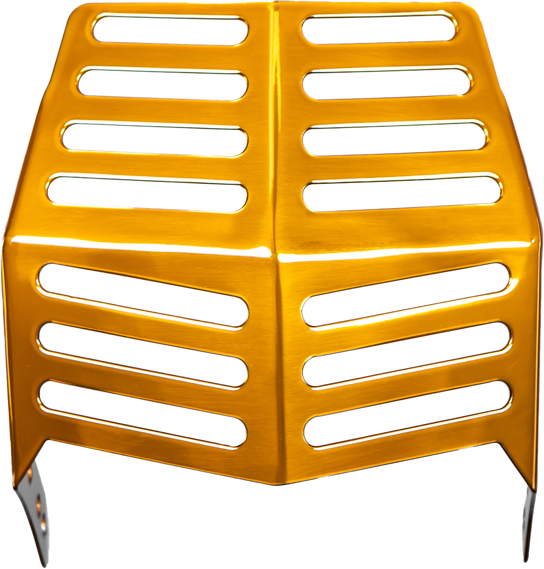 SANTORO FABWORX SF70030G Hockey Mask Gold Softail Skid Plate for V-Twin Motorcycles