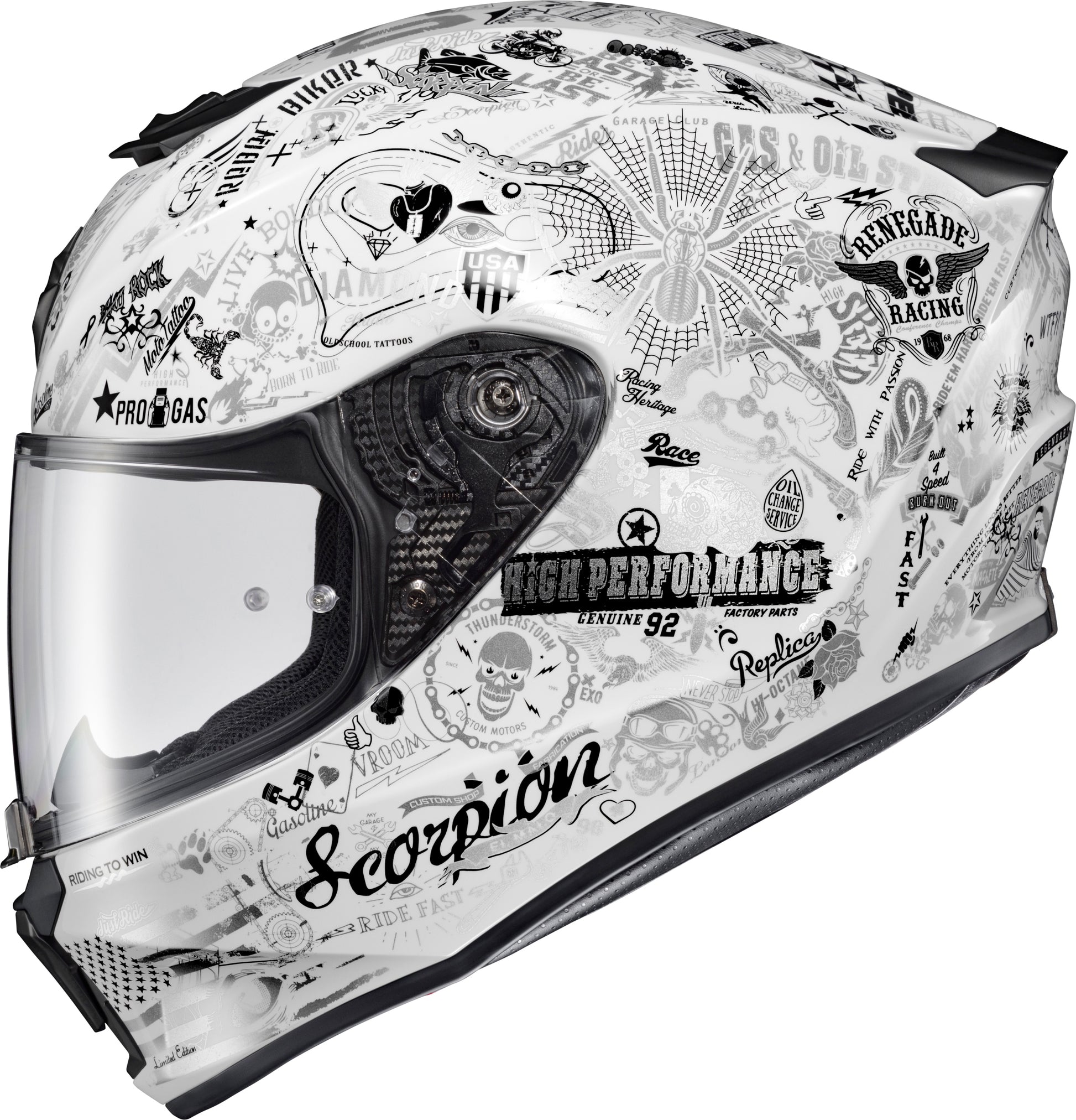 Scorpion EXO Exo R330 Full Face Helmet - Large, White