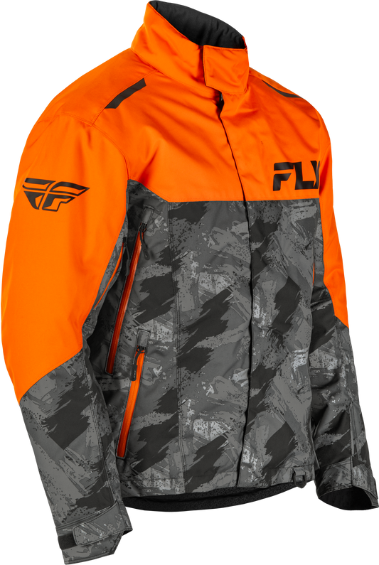 Fly Racing Snx Pro Jacket Orange/Black Medium – Snow Ski & Snowboard Jacket with Waterproof & Insulated Features