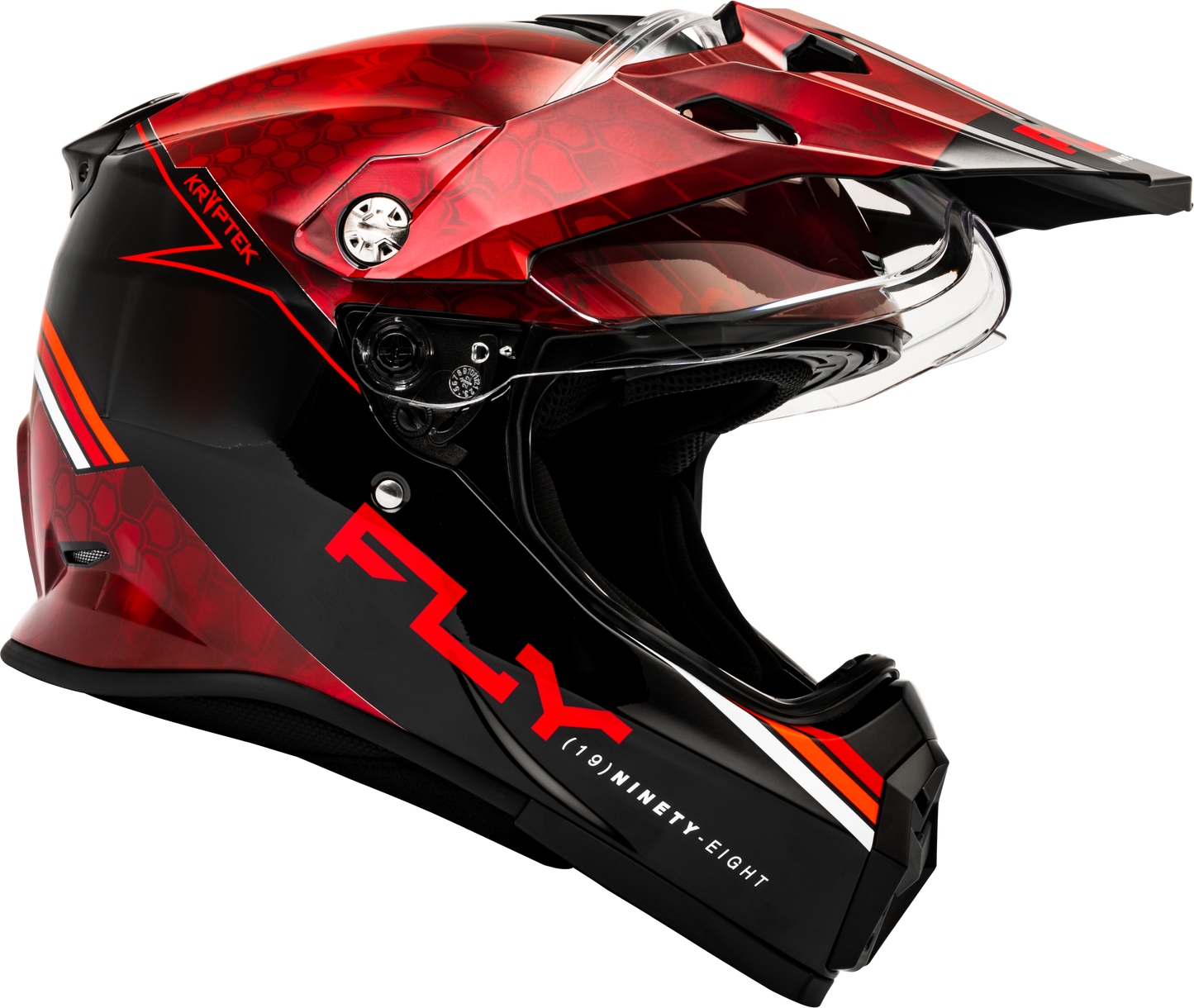 Fly Racing Trekker Kryptek Conceal Helmet X-Small in Red/Black – Offroad Full-Face Protection