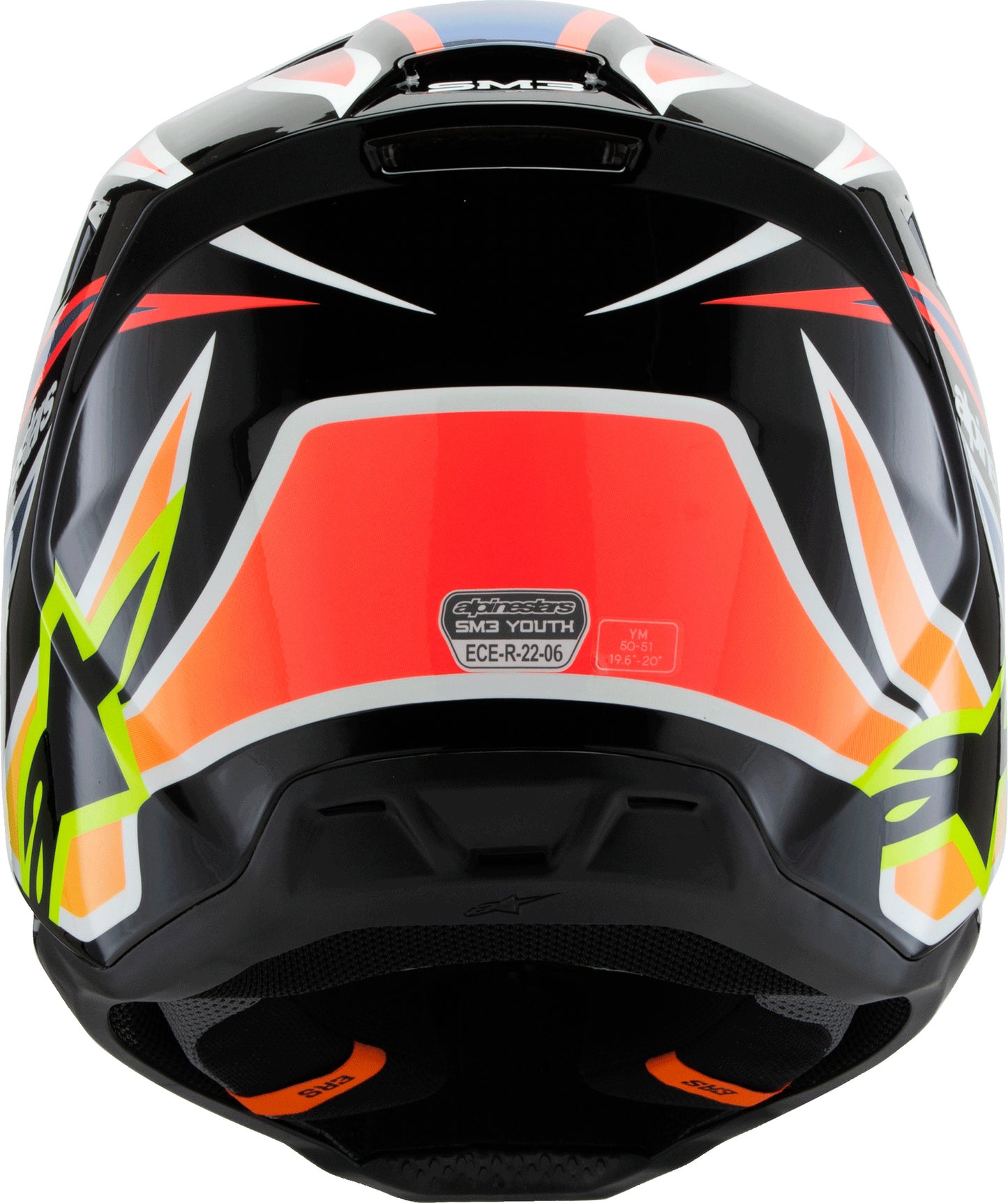 Alpinestars SM3 Youth Off-Road Helmet - Black, Yellow Fluo, Blue, Red, Size Youth Large