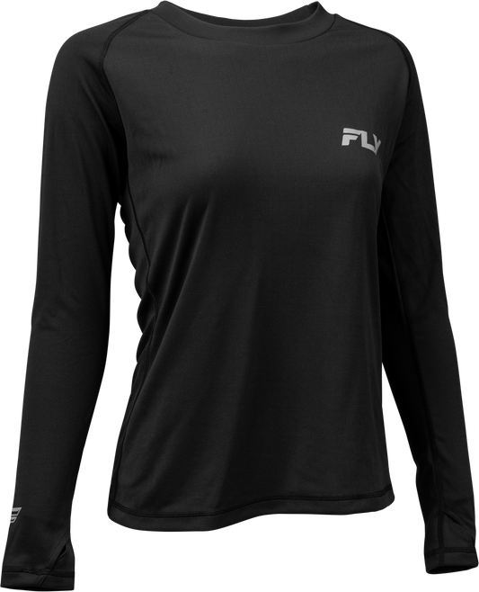 Fly Racing Women's Lightweight Baselayer Top in Black, X-Small