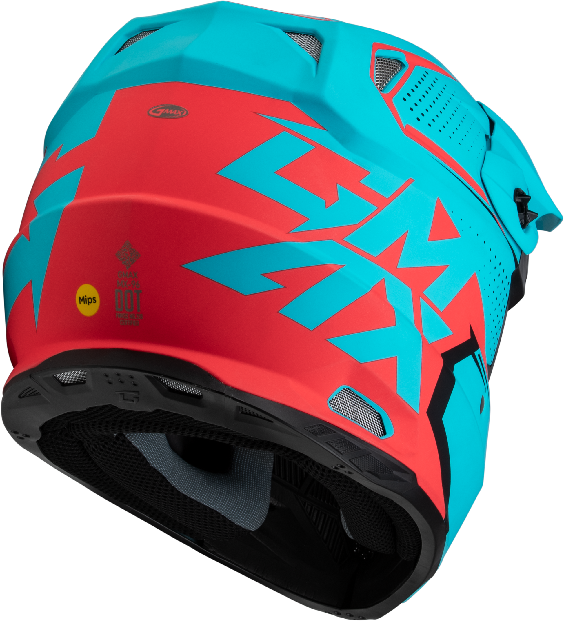 GMAX MX-96 Off-Road Helmet 2X-Large Matte Blue/Red with MIPS Protection