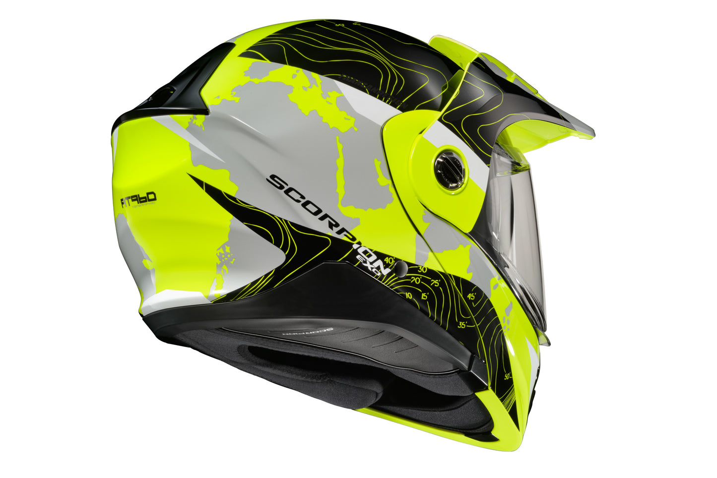ScorpionEXO Exo AT960 Modular Helmet – Hi-Vis Yellow/Black, Small