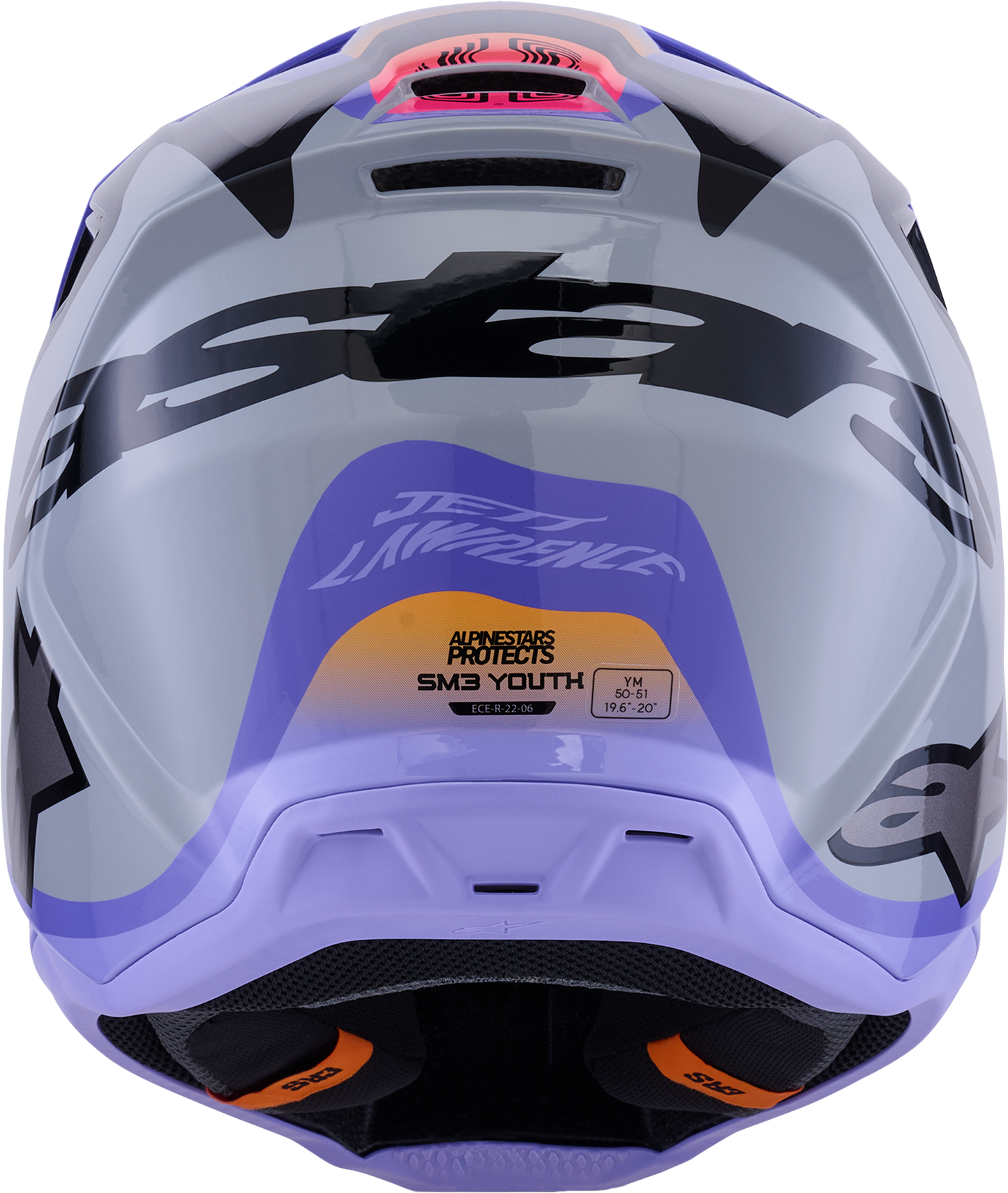 Alpinestars Jettson SM3 Off-Road Helmet 2X-Large in Grey, Purple & Black Gloss Finish