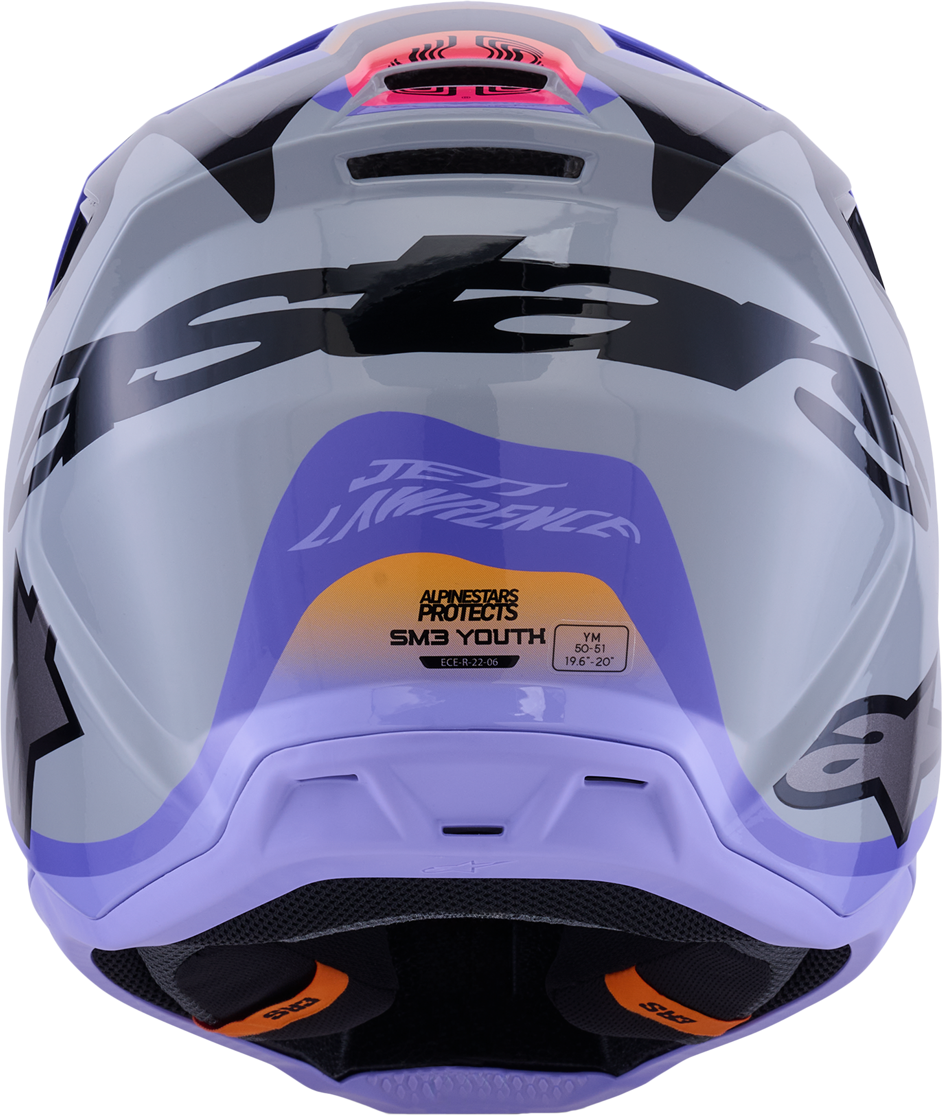 Alpinestars Jettson SM3 Youth Helmet - Grey, Purple & Black Gloss - Offroad Off-Road Gear